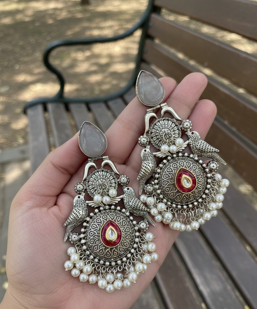 Pihu brass jhumkas