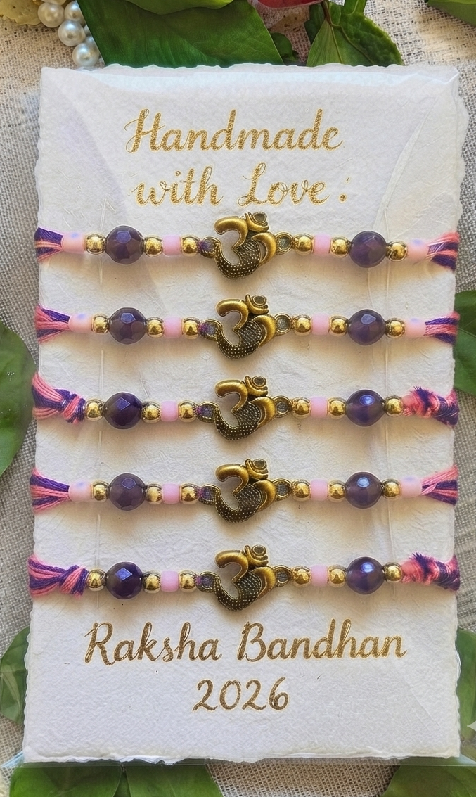 Om Rakhi for brother| Pack of 5 rakhis
