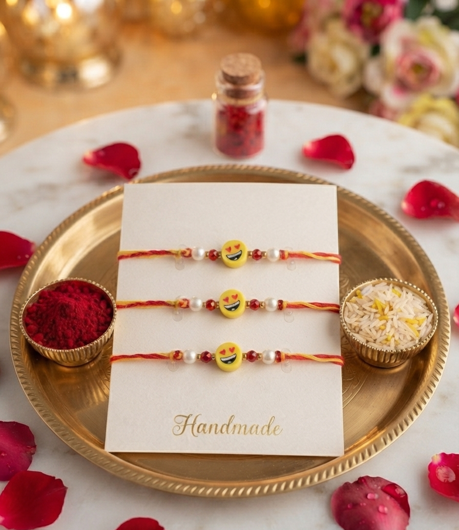 Kids Smiley Rakhi | Pack of 3