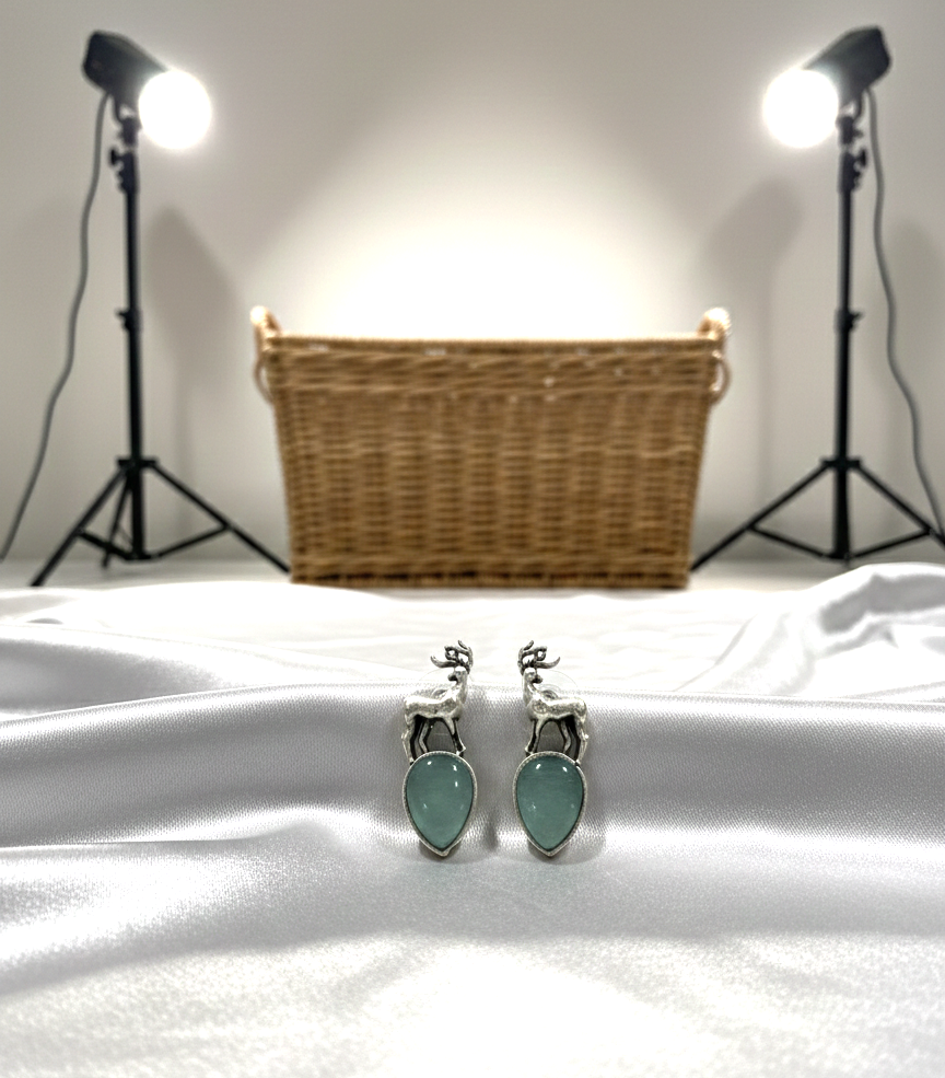 Shloka reindeer stud earrings