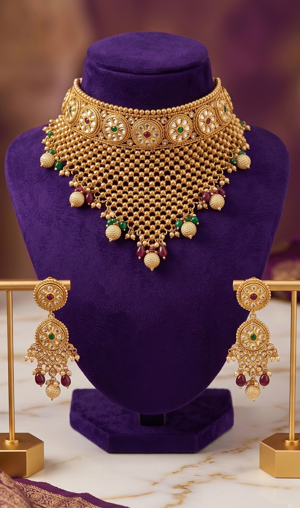 Maryam jali work rajwada necklace | Heritage Collection
