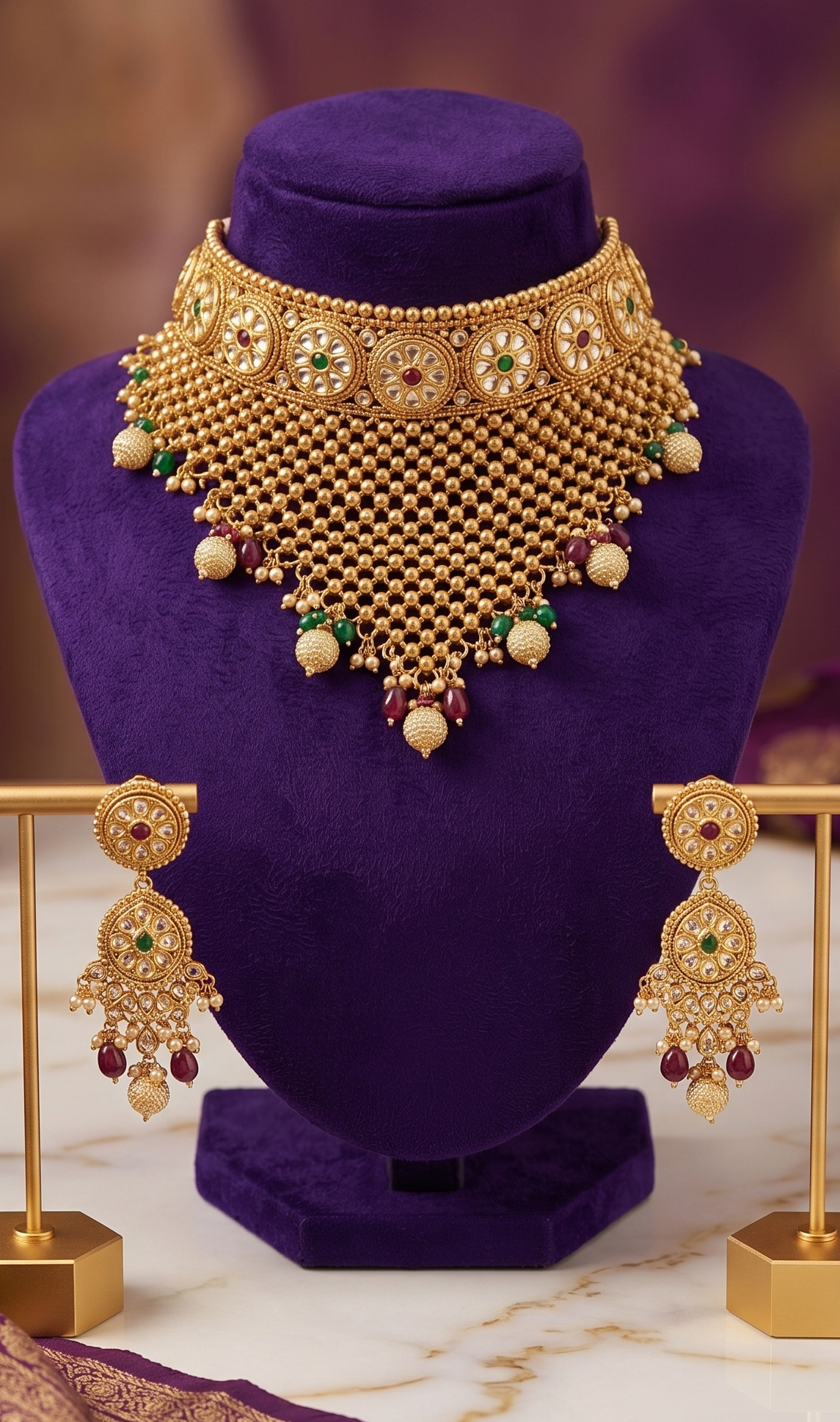 Maryam jali work rajwada necklace | Heritage Collection