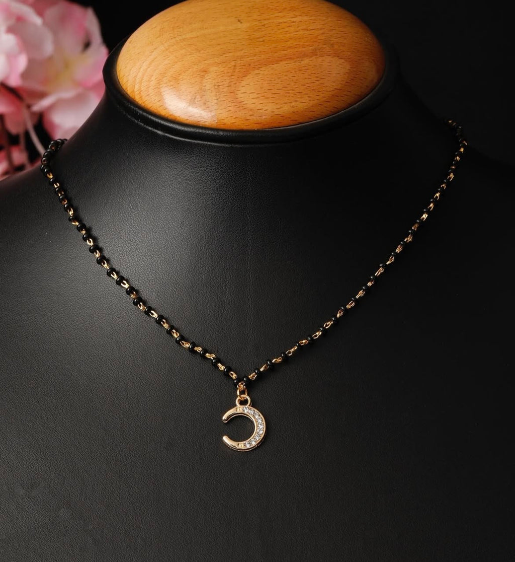 Tara N Tripti Designs - TNT AD Mangalsutra for Women, Crescent necklace