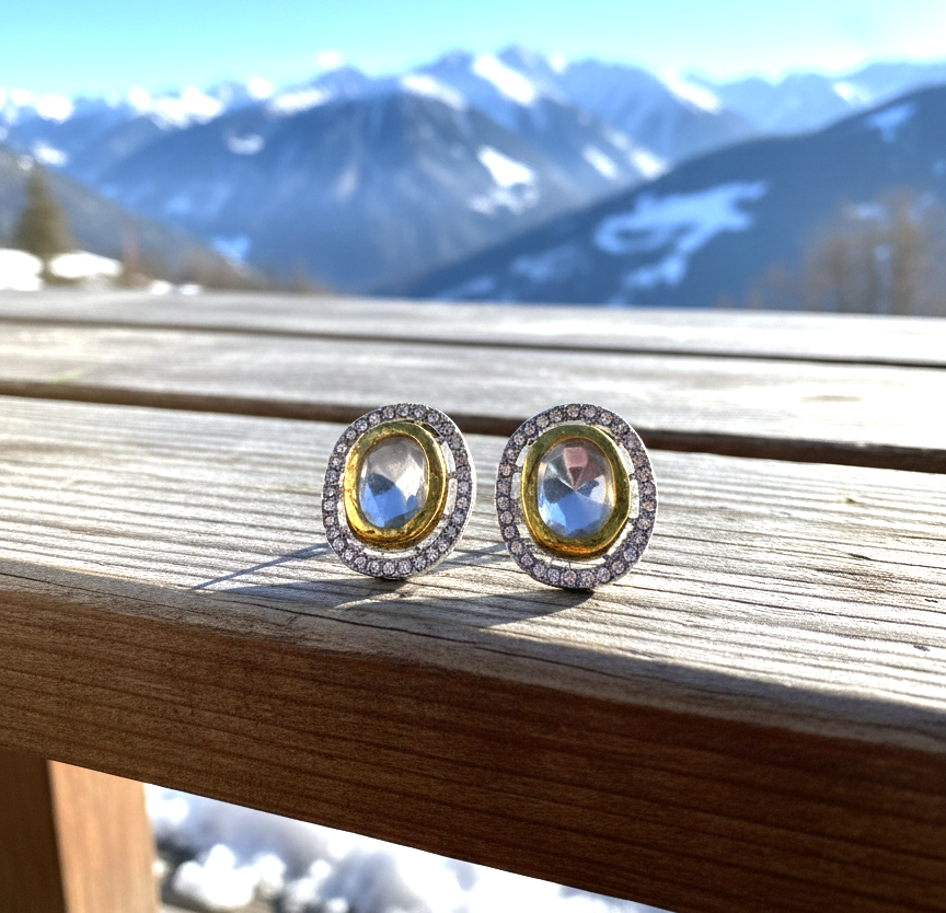 Amita dual tone studs earrings