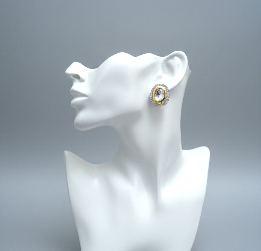 Amita dual tone studs earrings