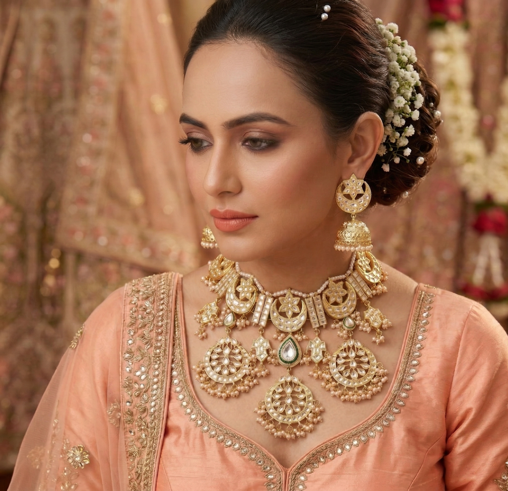 Mohena kundan bridal set
