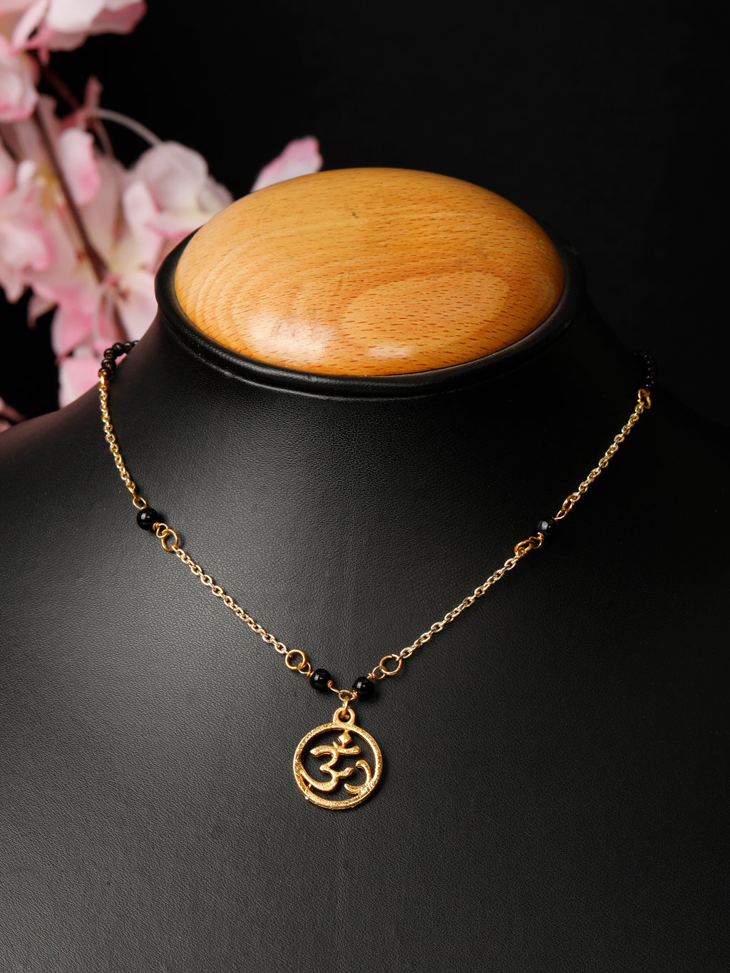 Tara N Tripti Designs - TNT Om Mangalsutra Necklace for Women, Anti Tarnish, Om Pendant, Gold toned