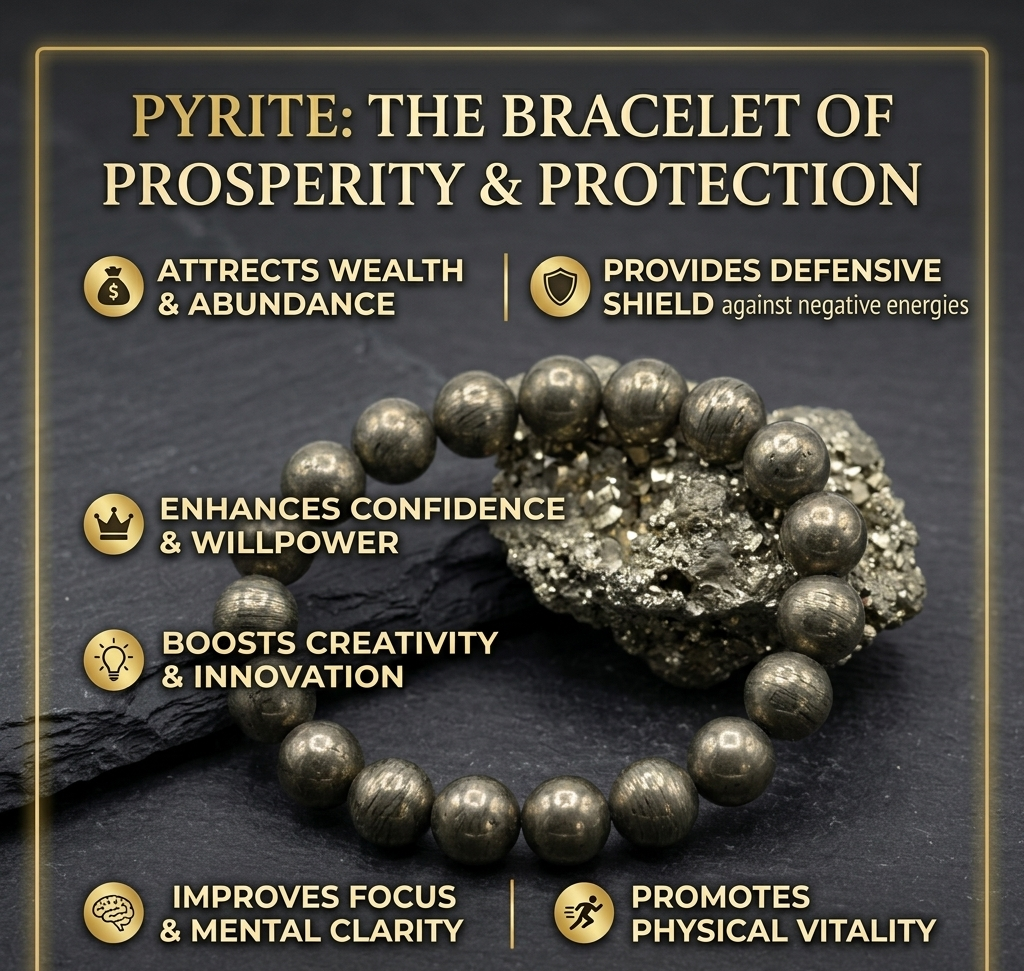 Pyrite crystal bracelet- The Money Magnet
