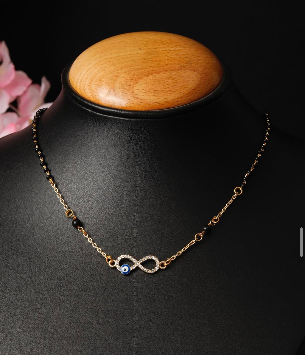 Tara N Tripti Designs - TNT AD Mangalsutra for Women, Evil Eye Infinity pendant necklace