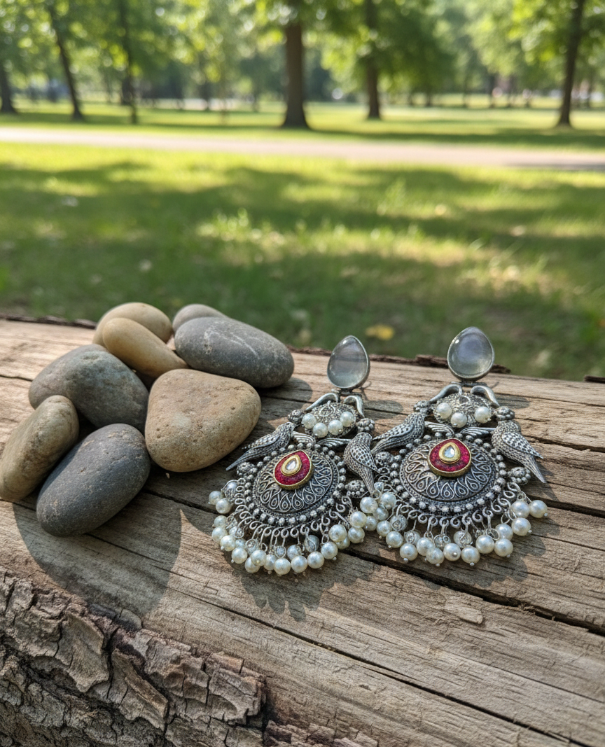 Pihu brass jhumkas