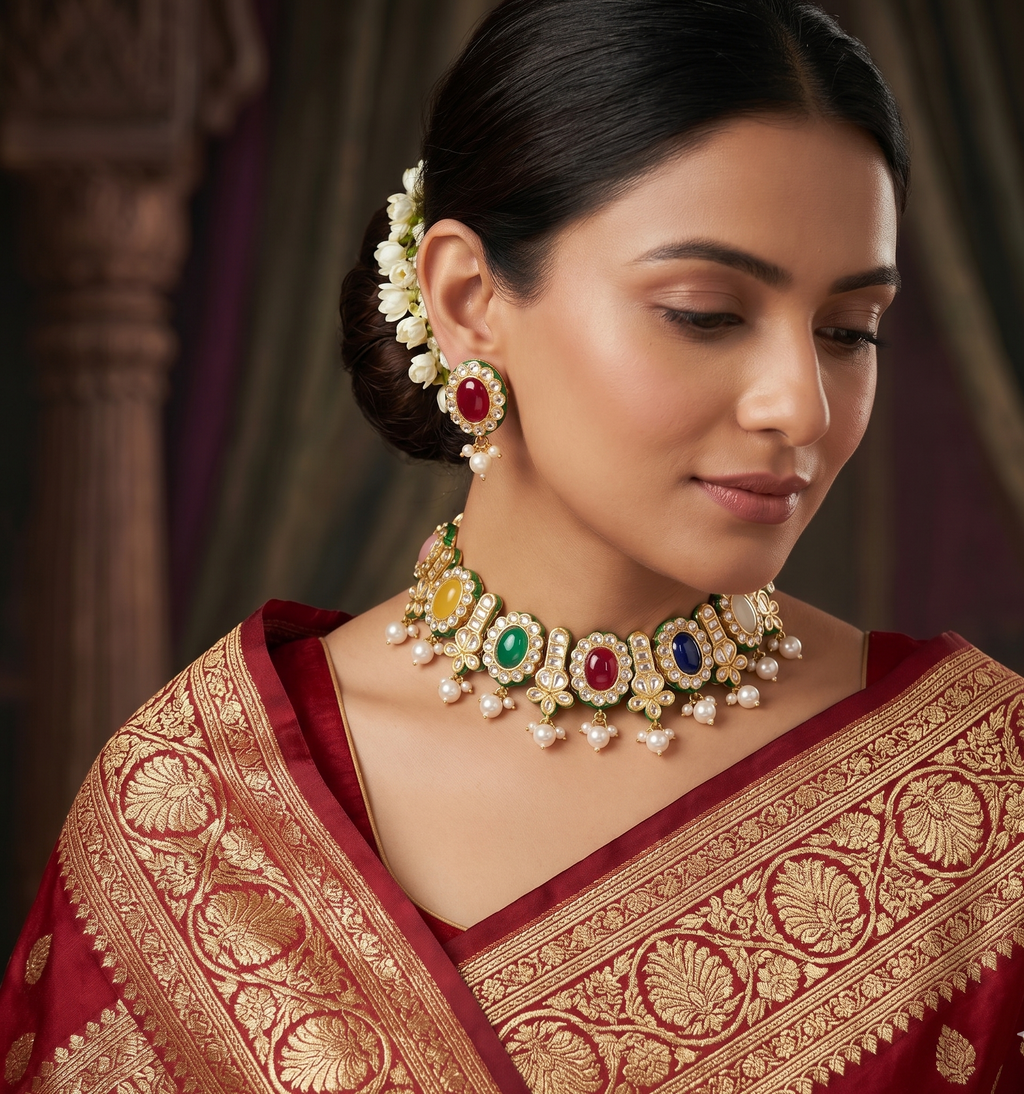 Saloni Navratna necklace set