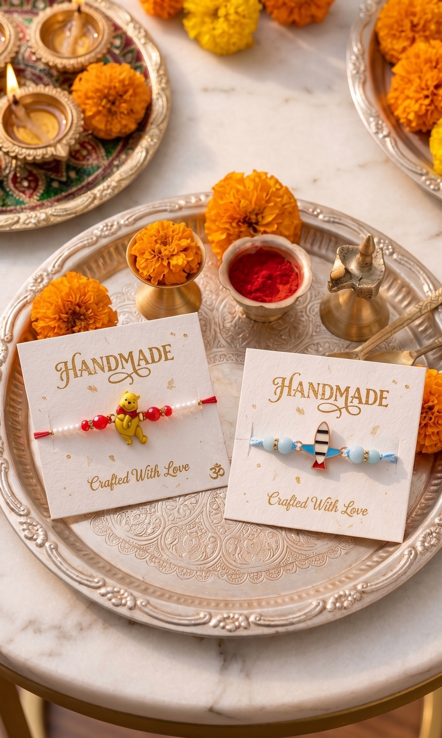 Pooh and Aeroplane Combo rakhis | Rakhi Combo