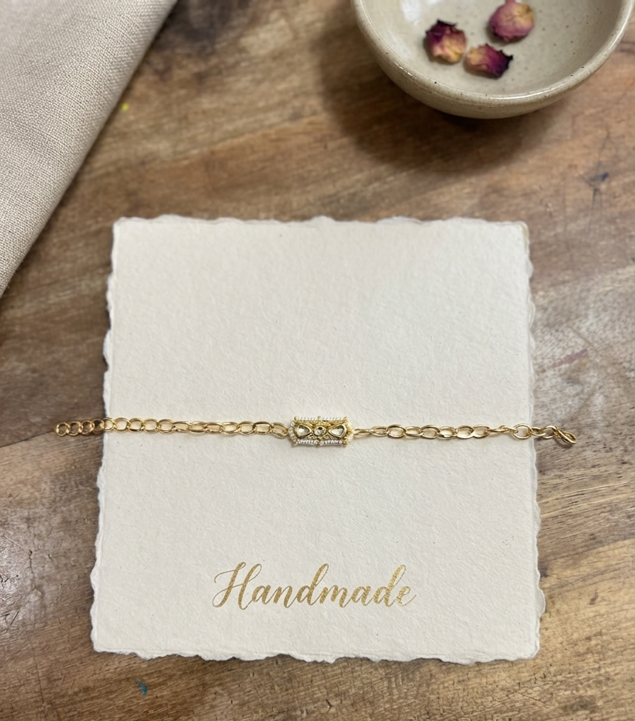 Bracelet Rakhi for Men | Golden Chain Bracelet Rakhi