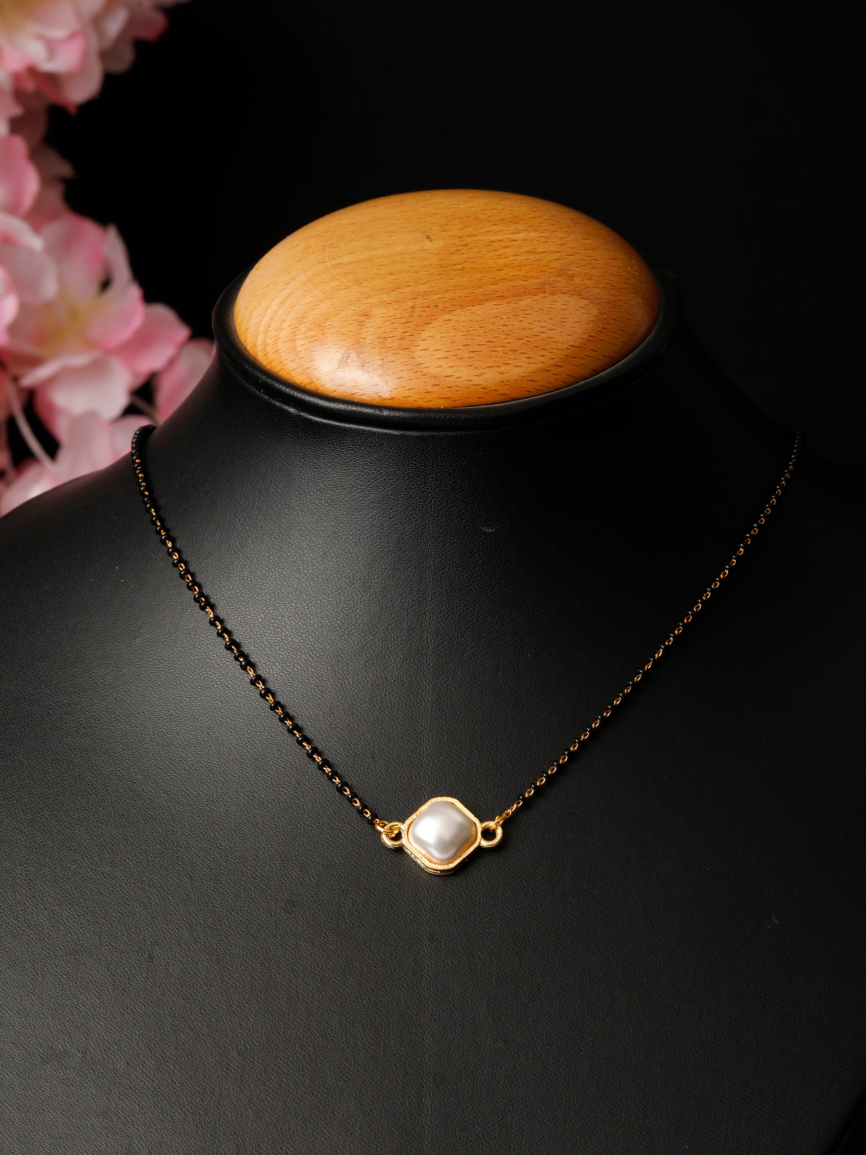Tara N Tripti Designs - TNT Stylish Pearl Mangalsutra for Women, Multi-Purpose Pendant Necklace with Crystal Beads