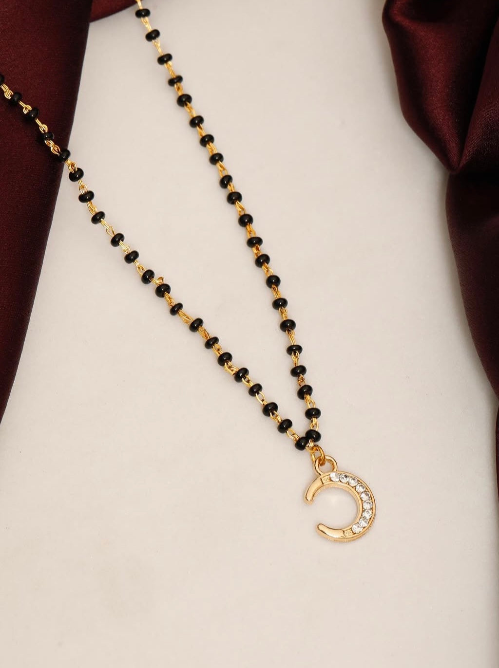 Tara N Tripti Designs - TNT AD Mangalsutra for Women, Crescent necklace