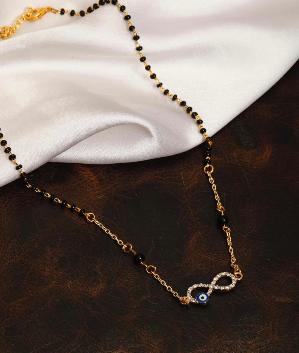 Tara N Tripti Designs - TNT AD Mangalsutra for Women, Evil Eye Infinity pendant necklace