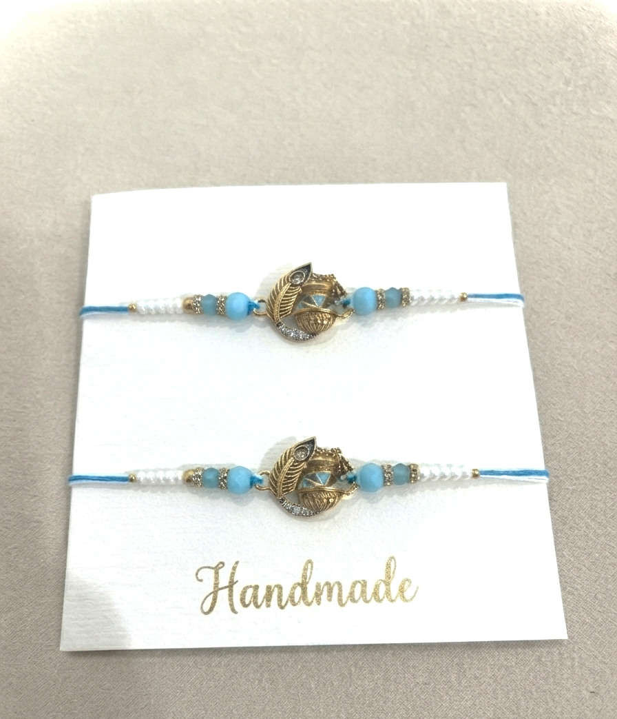 Krishna peacock feather rakhi for brother | Religious Rakhi