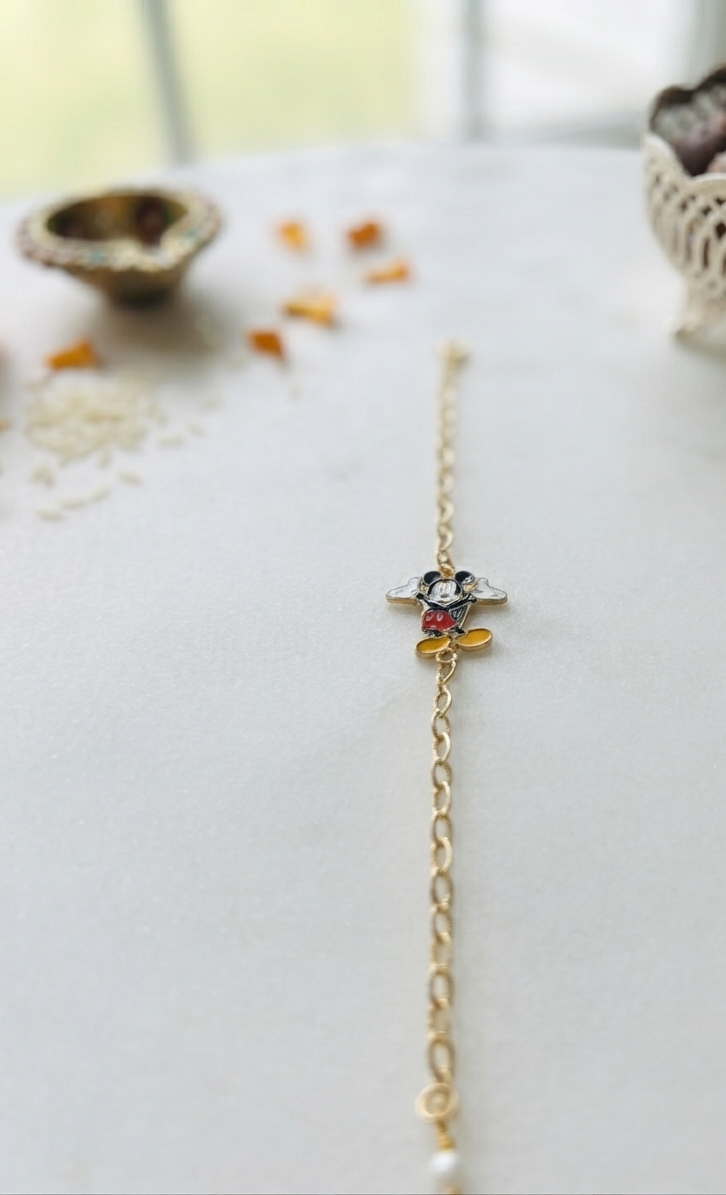 Mickey Mouse Bracelet Rakhi for Kids | Cartoon Character Bracelet Rakhi | Rakhi for Tiny Hands