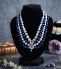 Neelkanth long necklace | Kundan and Blue Beads Necklace | Long Layered Necklace