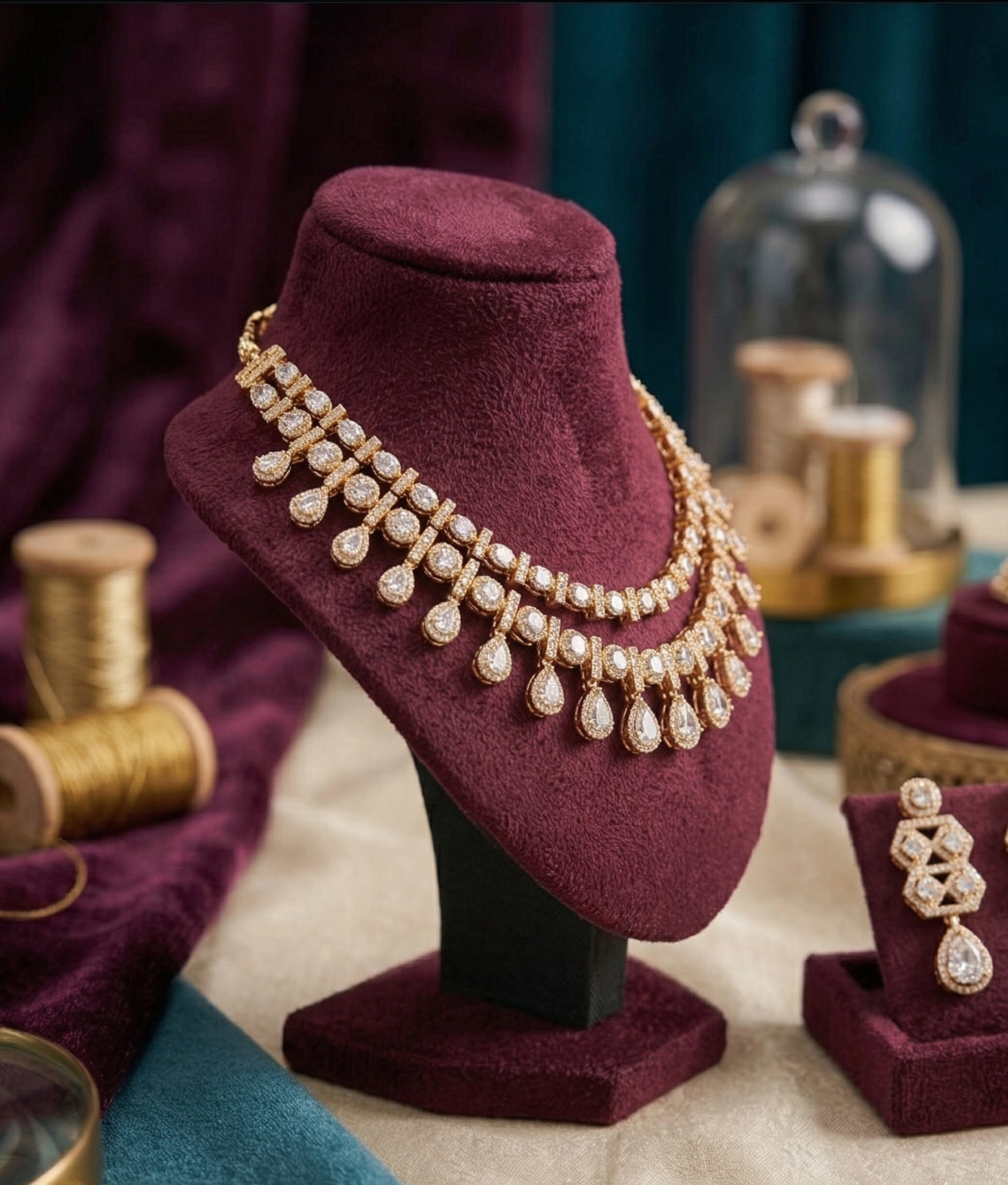Sylvia polki necklace set