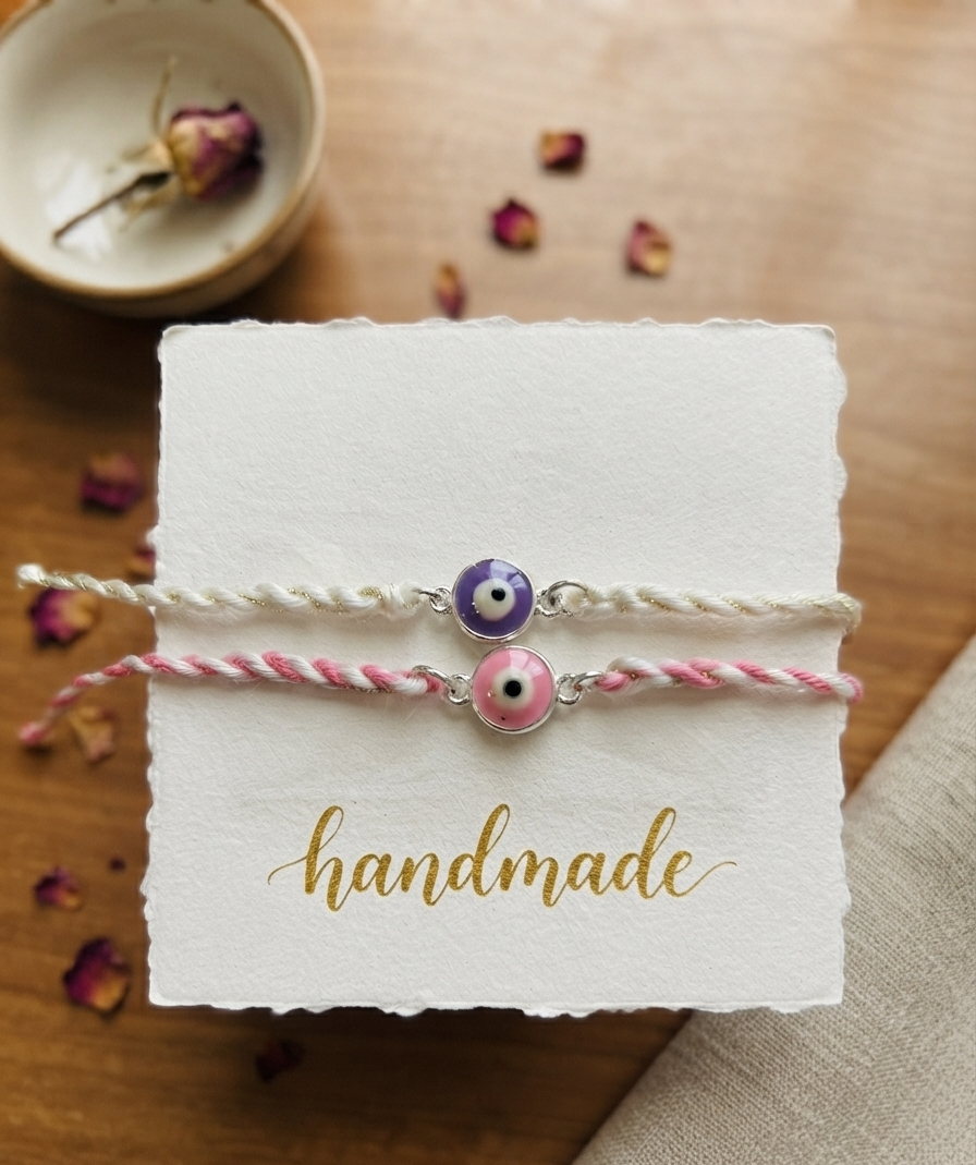 Evil eye rakhis for kids / toddlers | Pack of 2| Rakhis for tiny hands