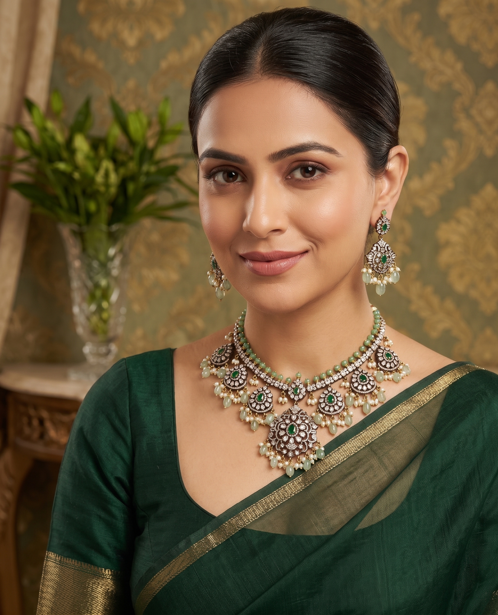 Sana American Diamond necklace set