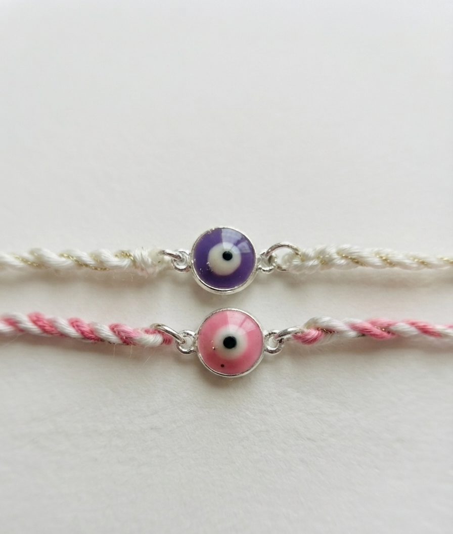 Evil eye rakhis for kids / toddlers | Pack of 2| Rakhis for tiny hands