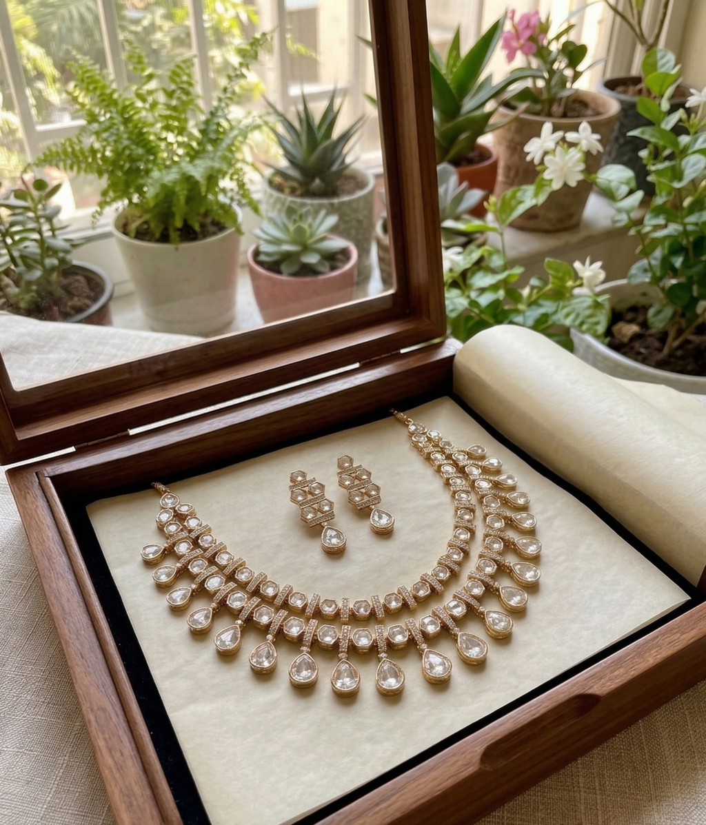 Sylvia polki necklace set