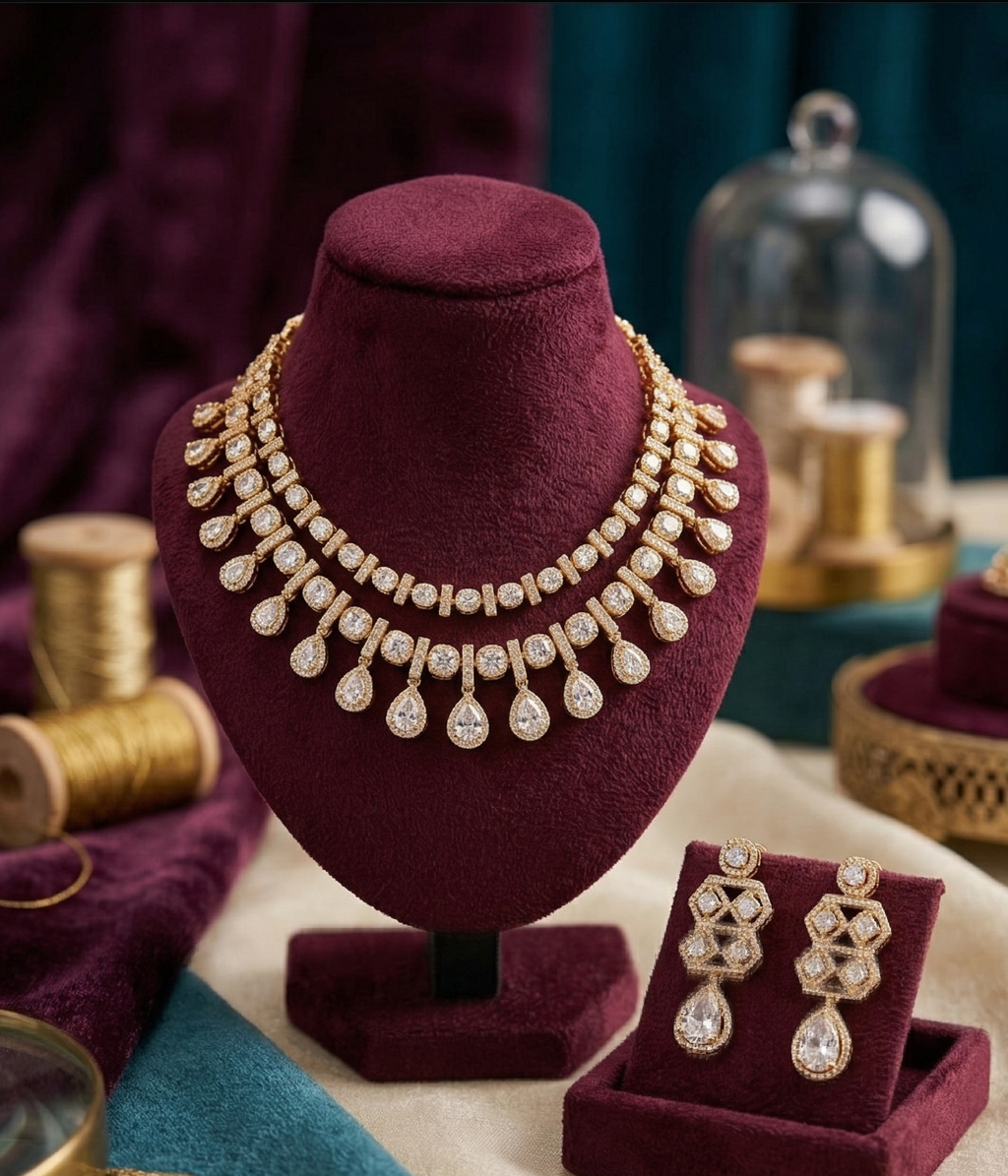 Sylvia polki necklace set