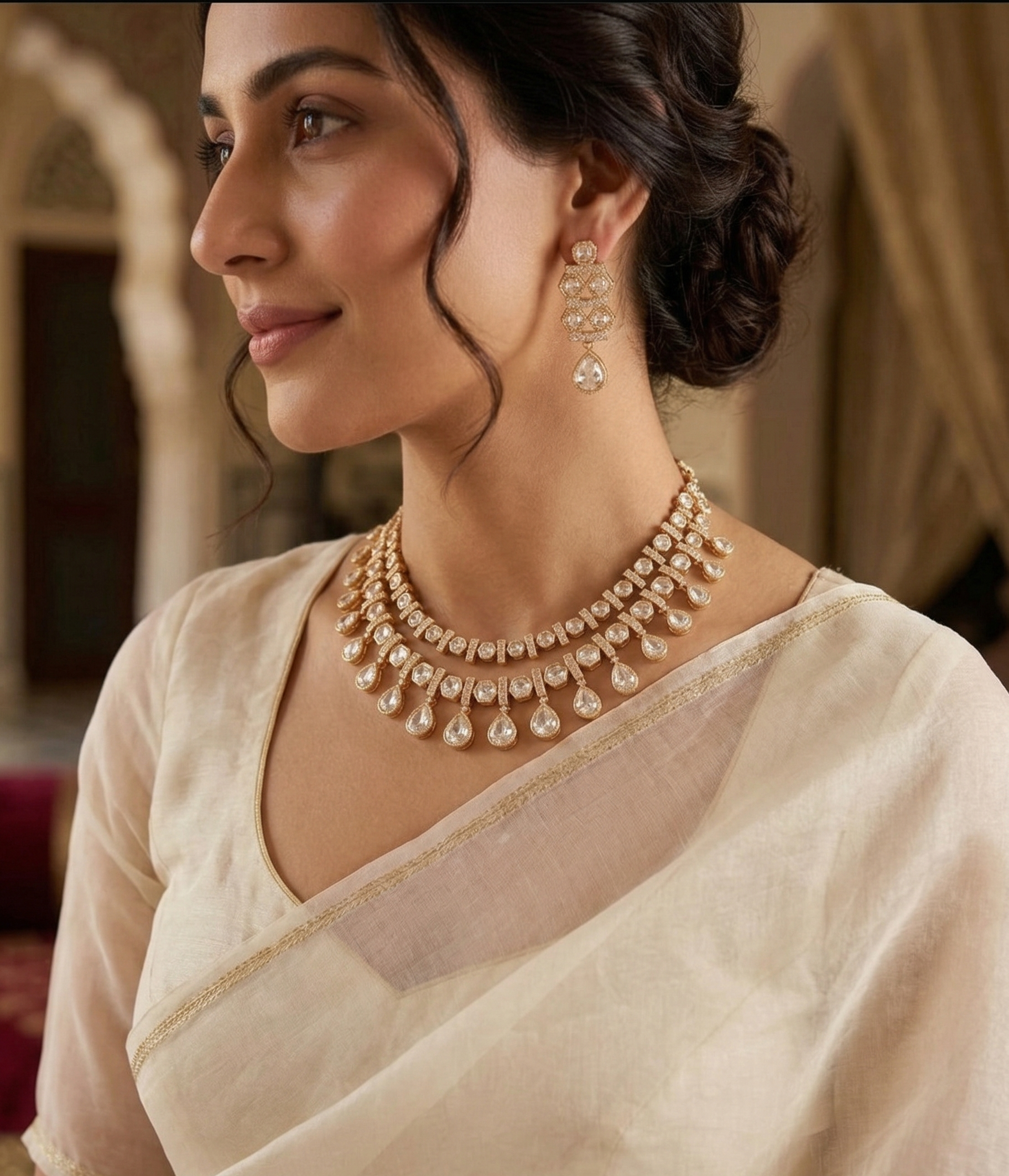Sylvia polki necklace set