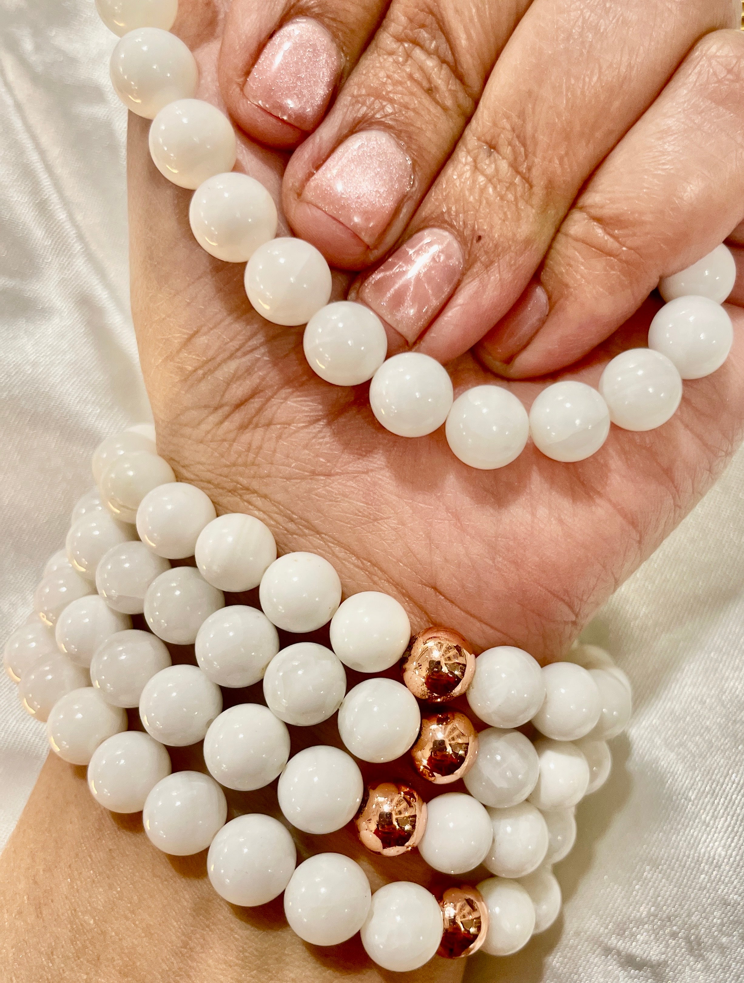 Mother of Pearl crystal bracelet
