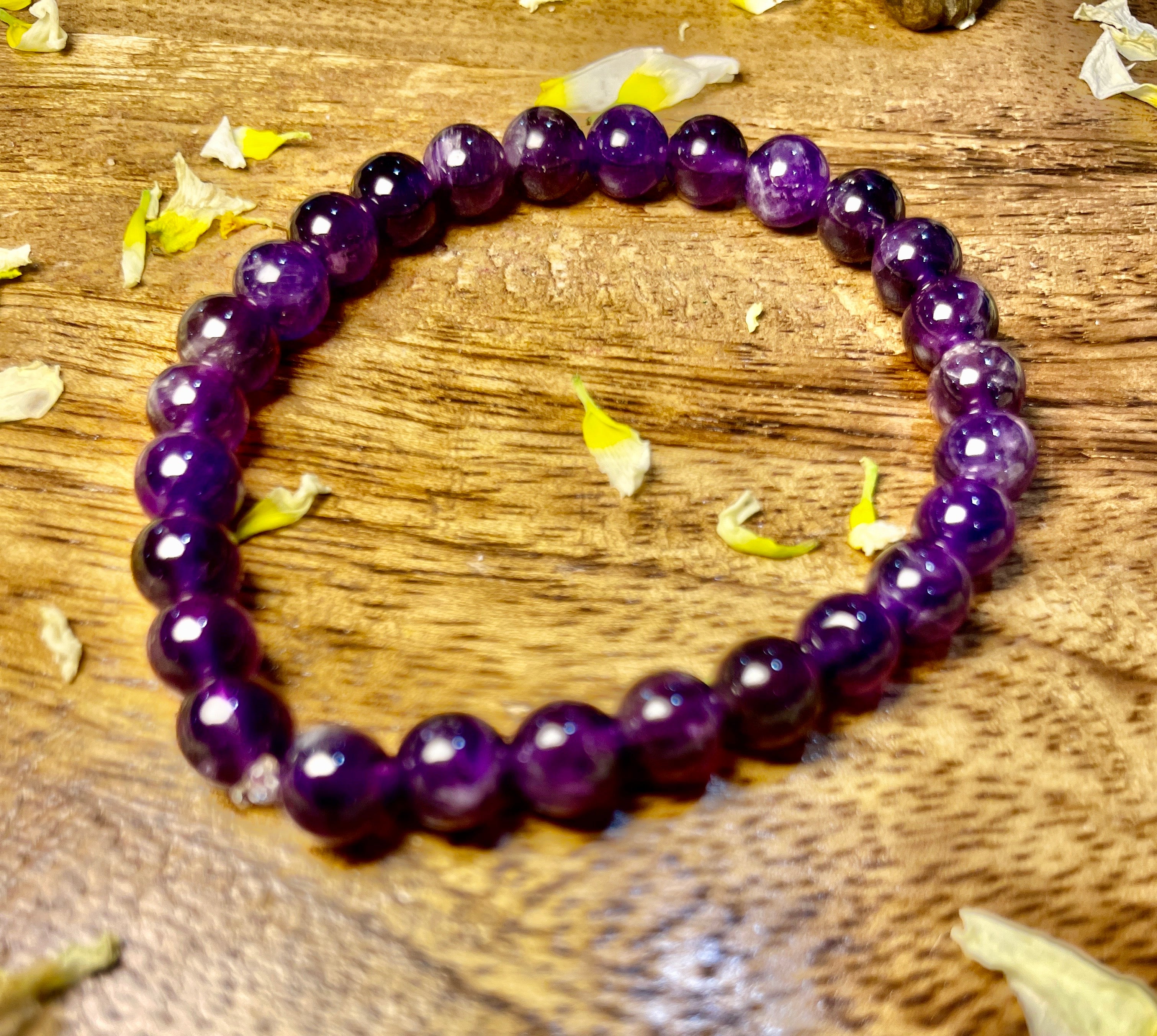 Amethyst crystal bracelet
