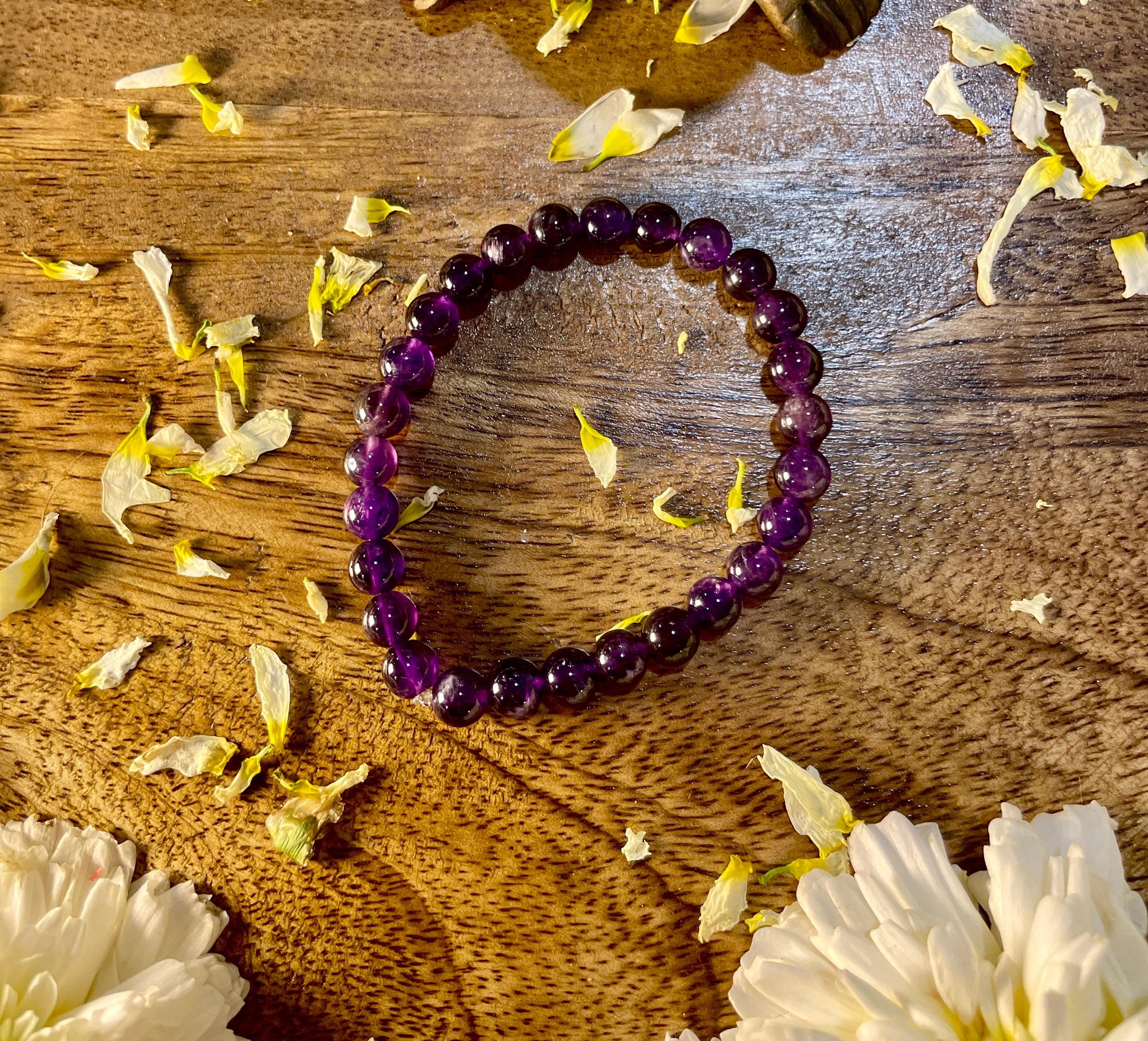 Amethyst crystal bracelet
