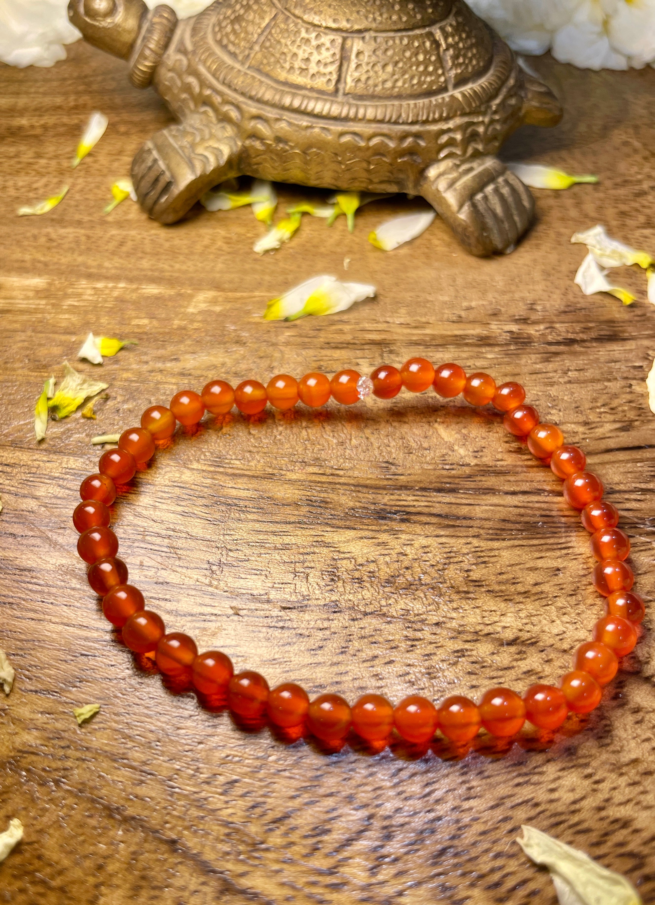 Carnelian crystal bracelet
