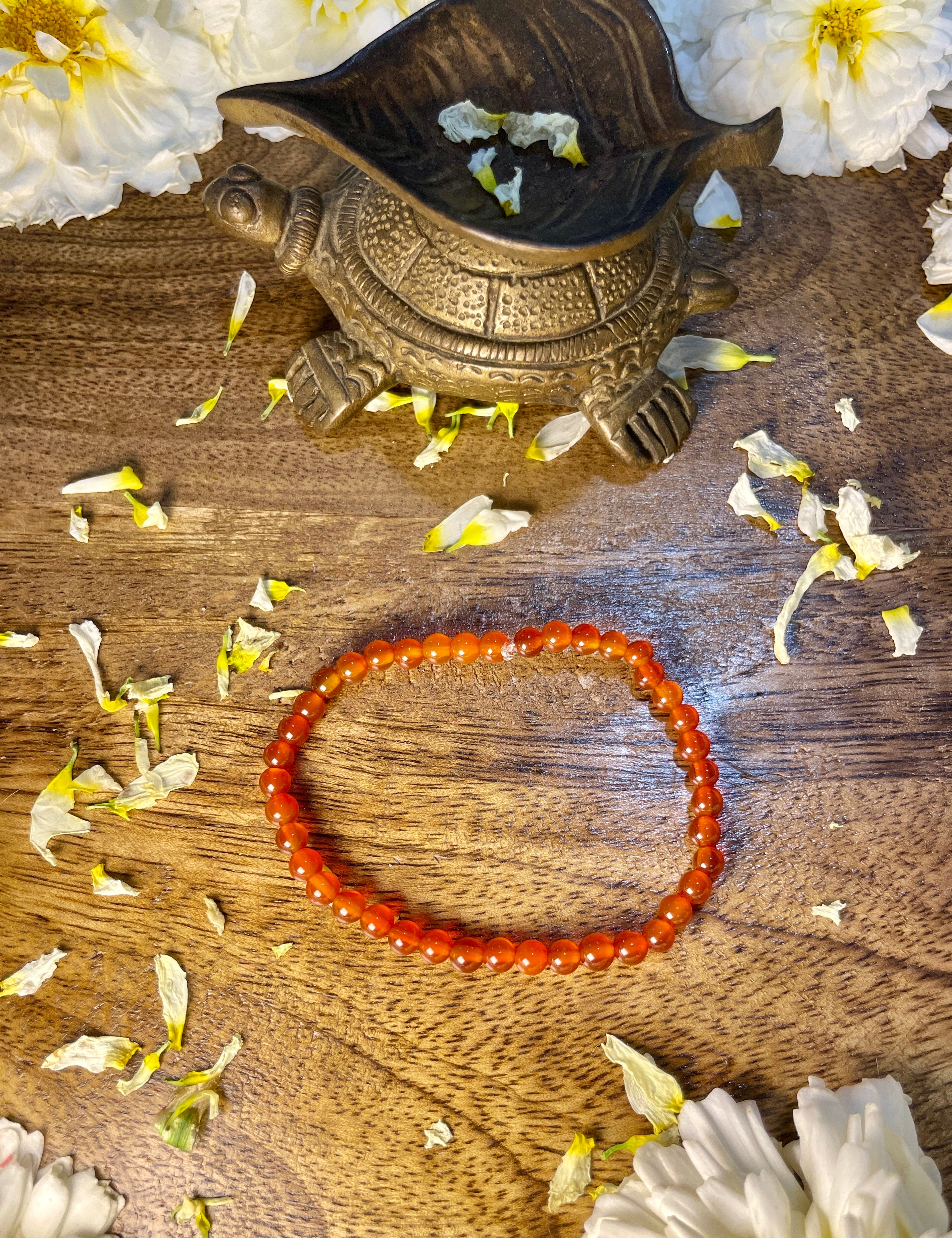 Carnelian crystal bracelet