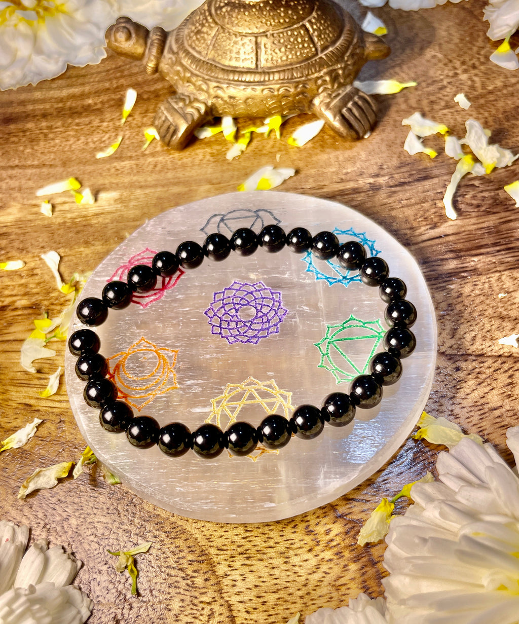 The seven chakra Selenite plate for crystal charging