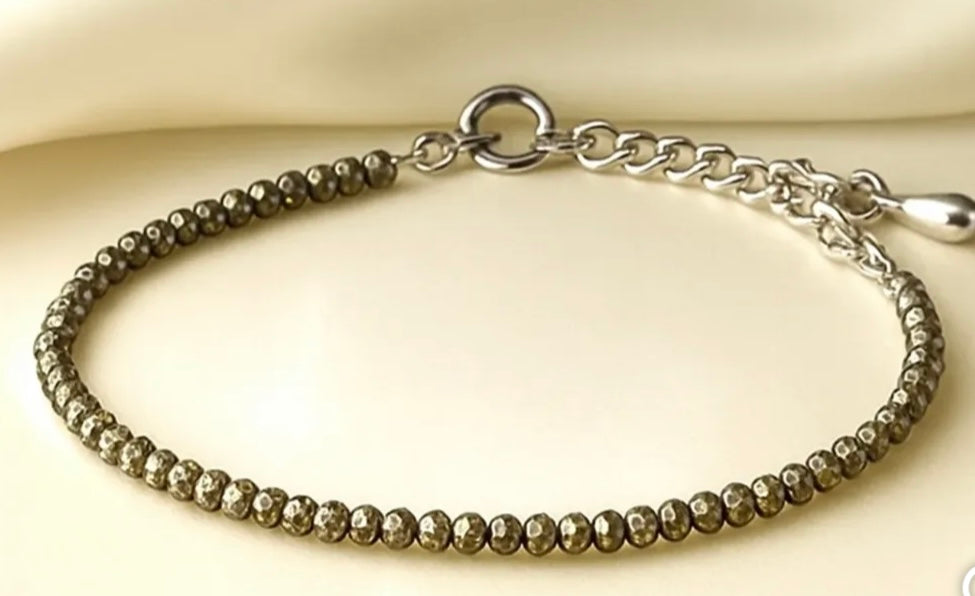 Pyrite anklet - 2mm