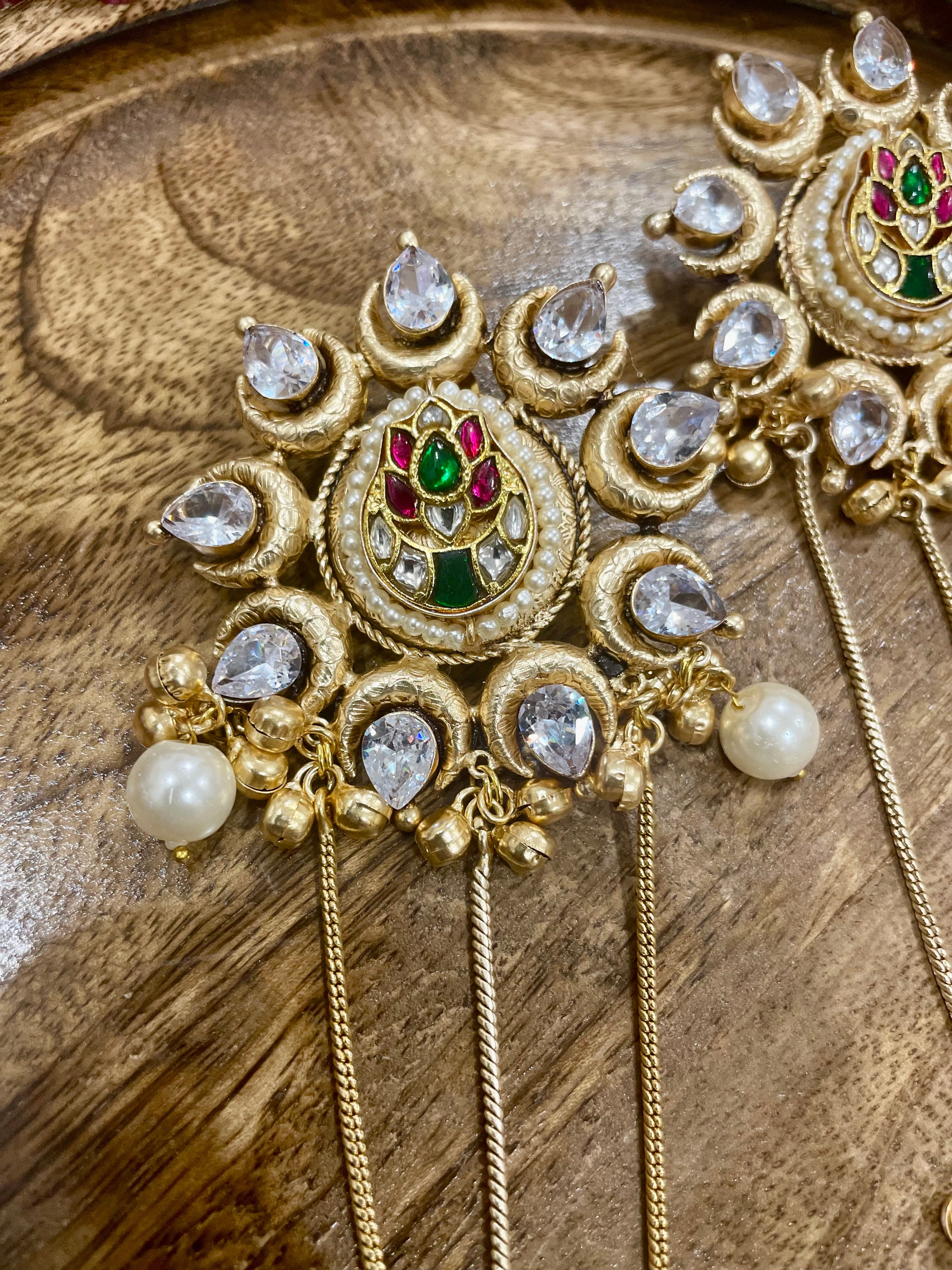Chandrika Brass Jhumar Earrings