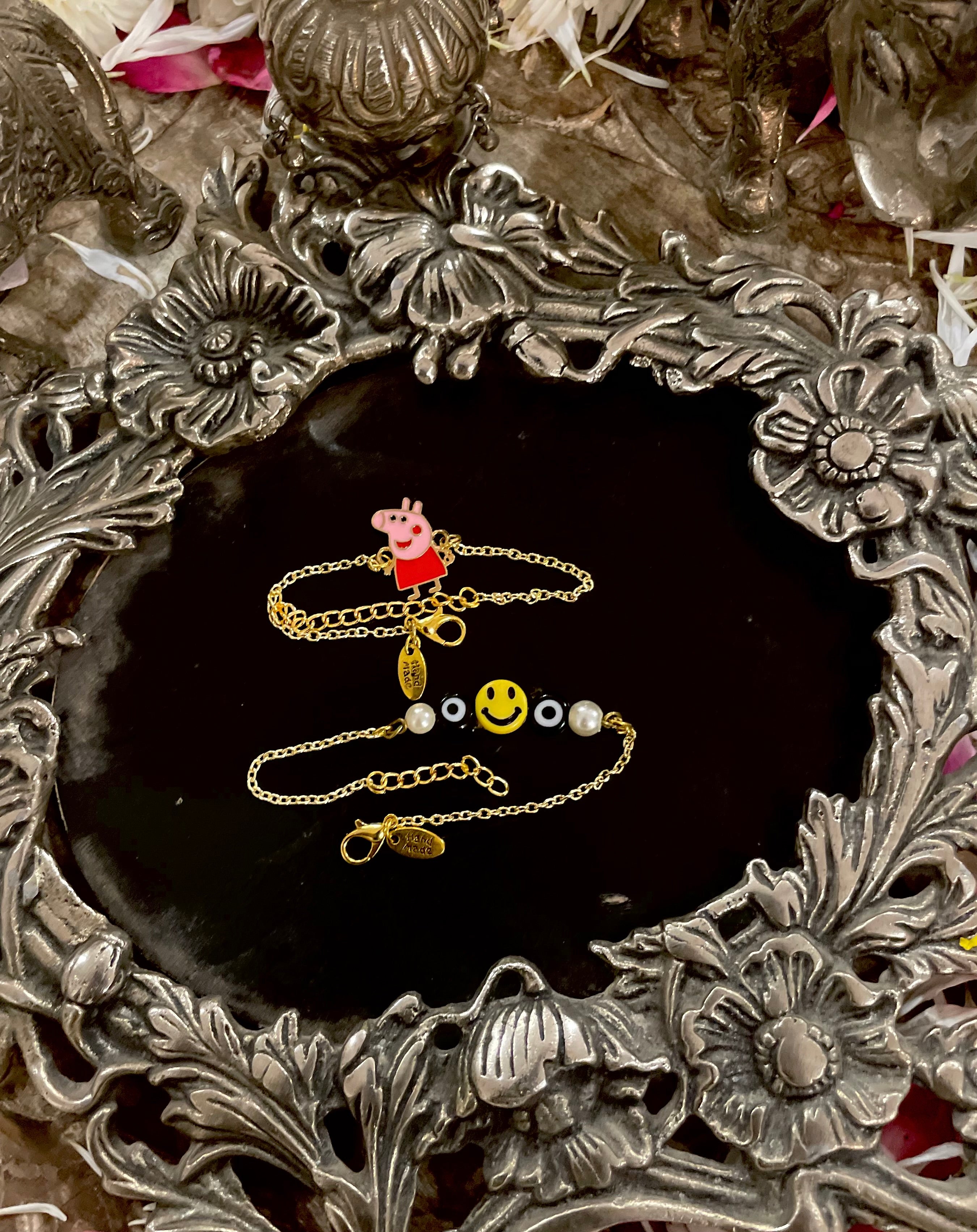 Kids rakhi- pack of 2- Peppa pig and Smileys rakhis for kids