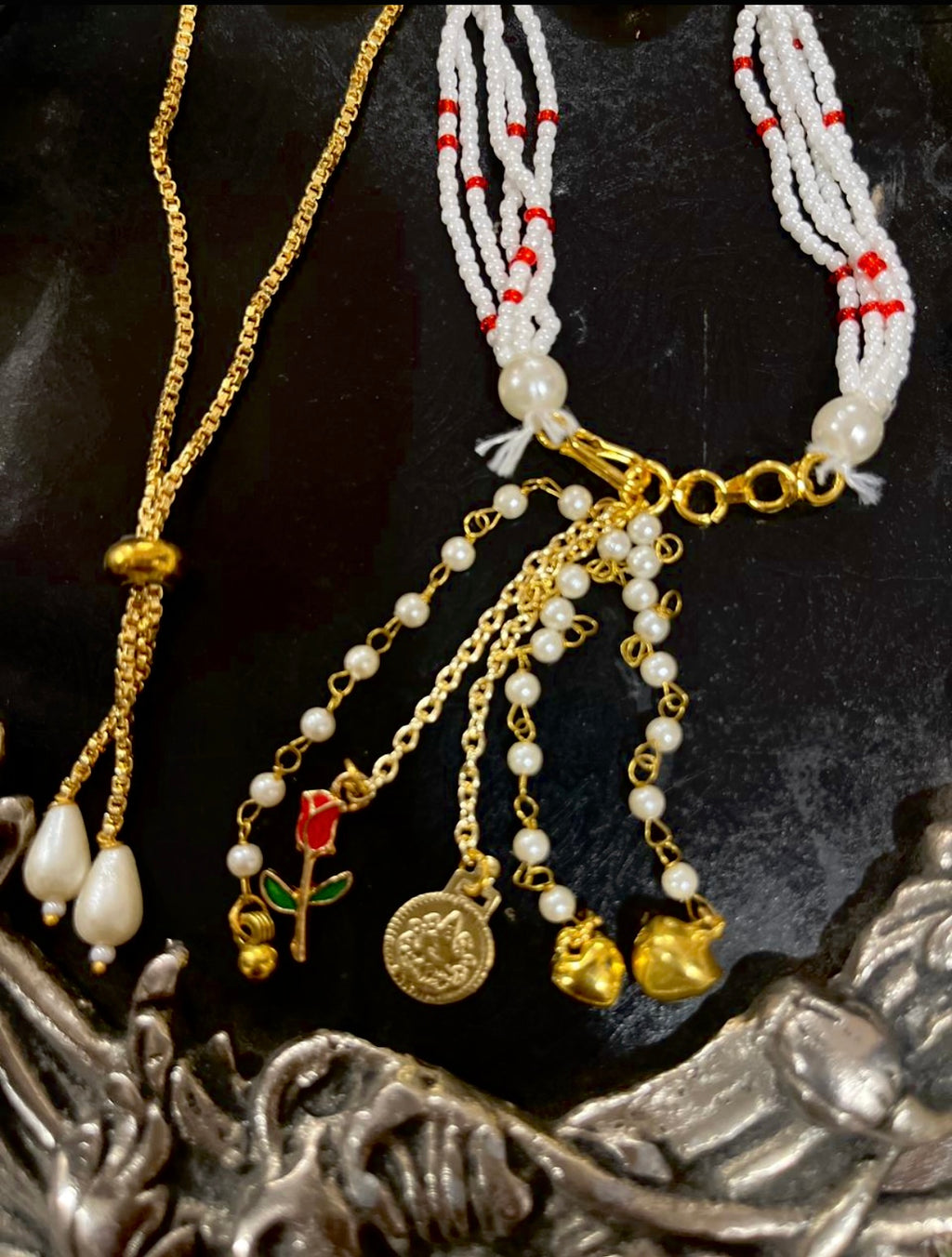 Kundan rakhi combo for bhai and bhabhi- pack of 2