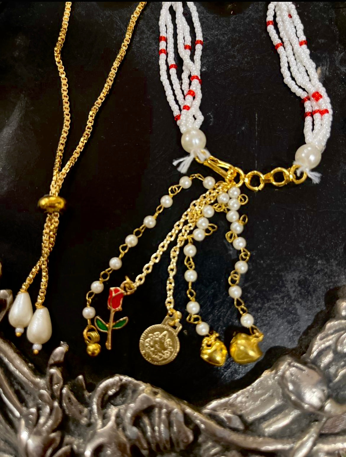 Kundan rakhi combo for bhai and bhabhi- pack of 2
