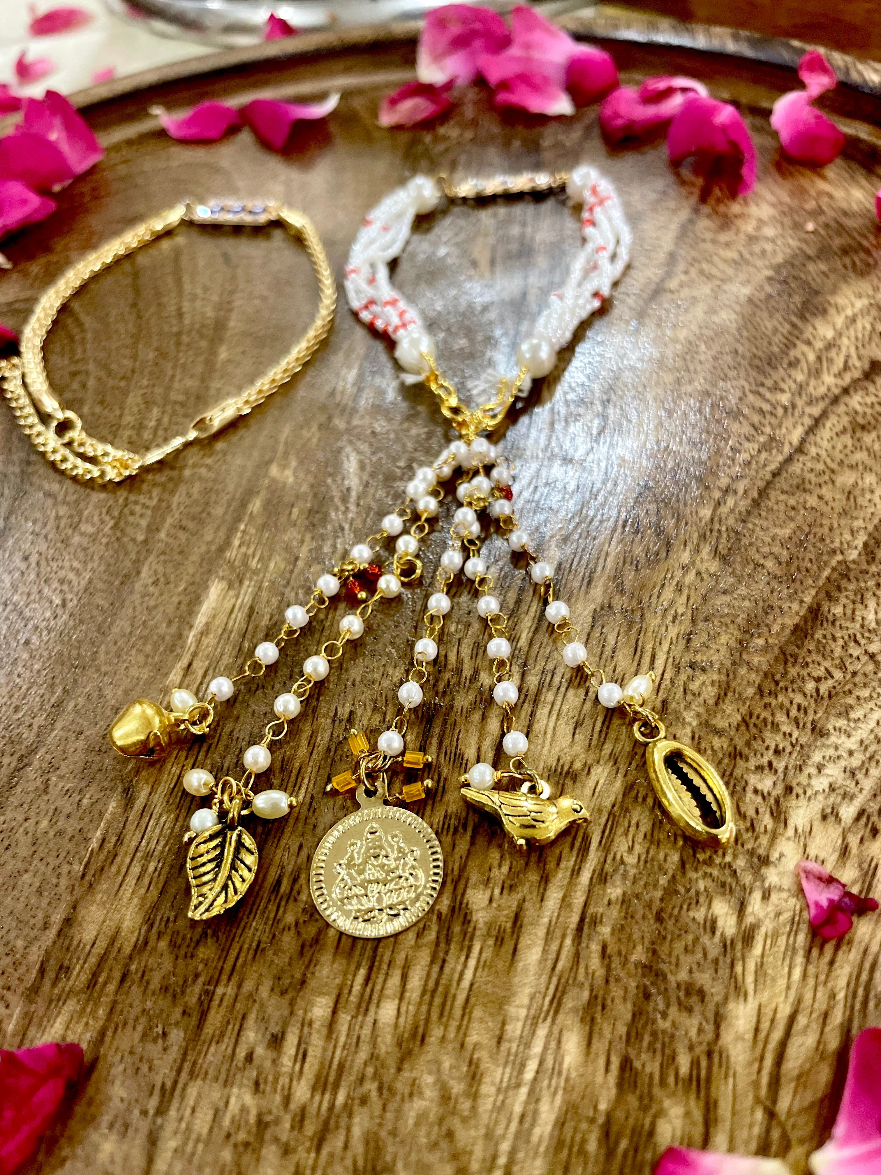 Evil eye bracelet rakhi combo- Bhai and bhabhi- pack of 2
