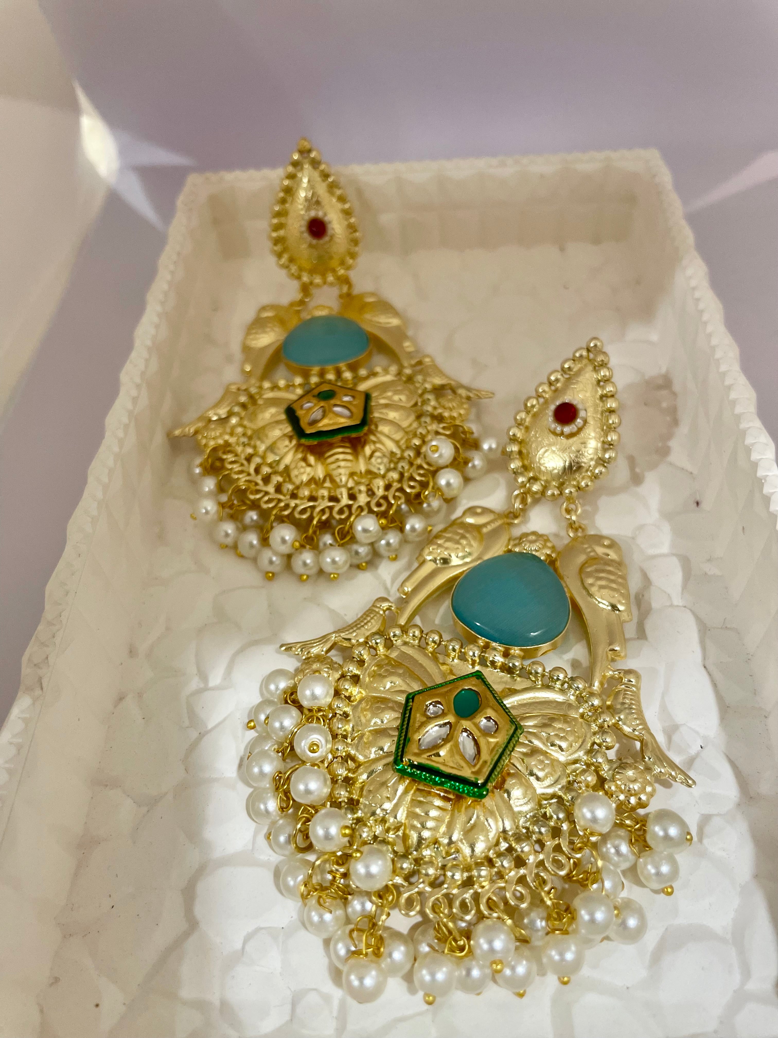 Bhagyashri brass jhumar earrings for women