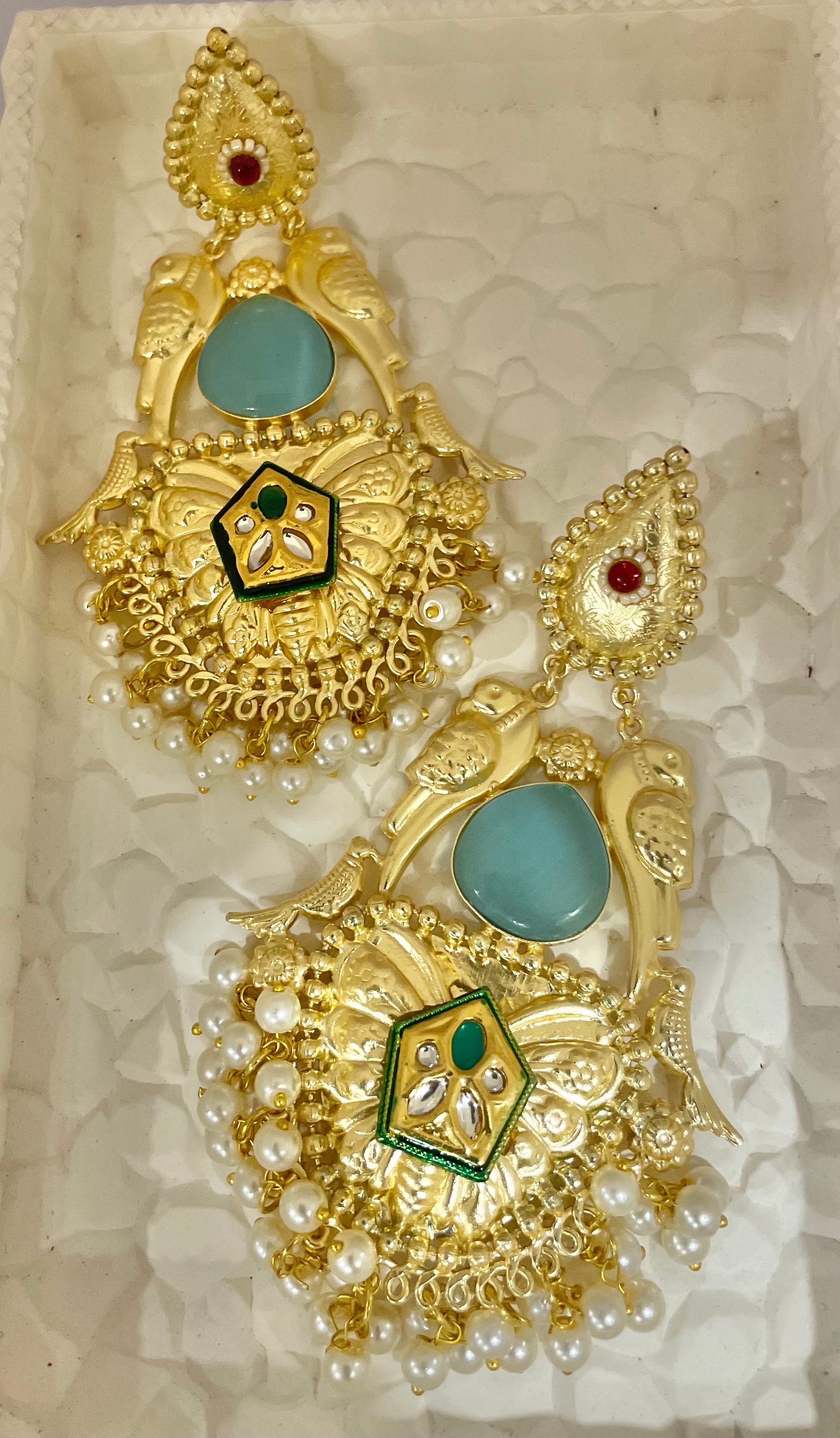 Bhagyashri brass jhumar earrings for women