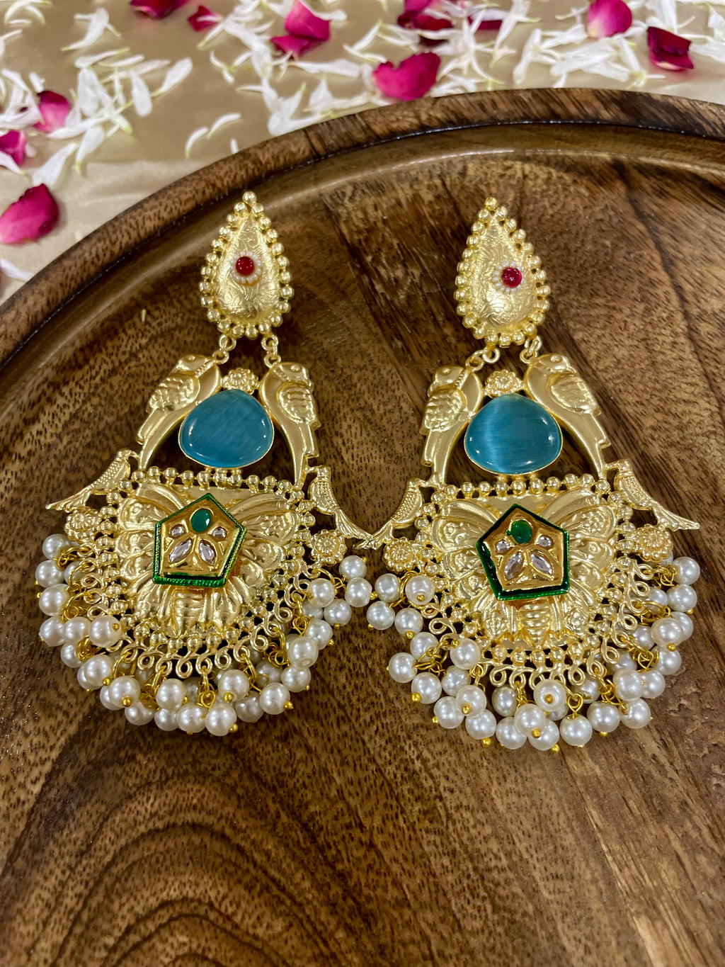 Bhagyashri brass jhumar earrings for women