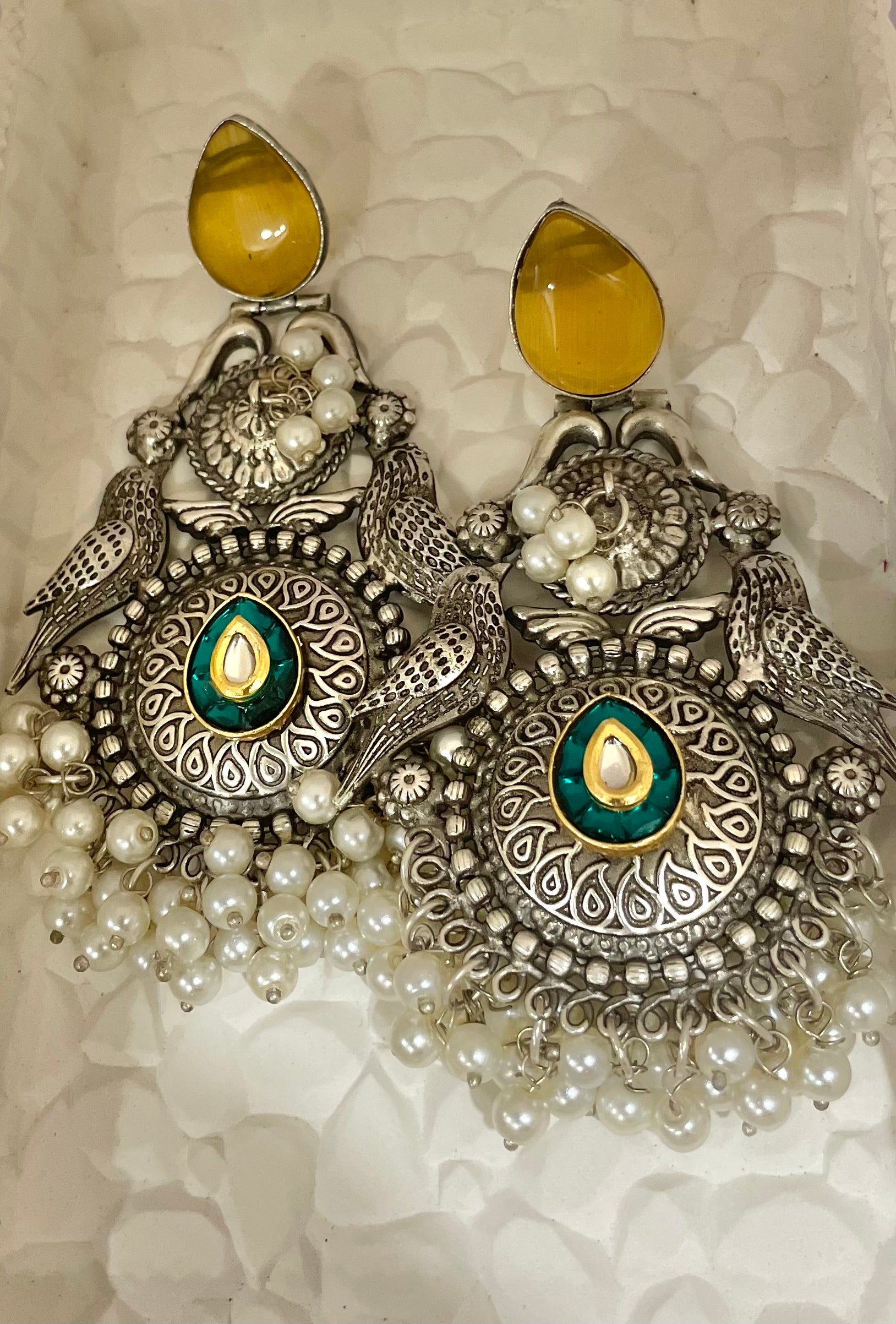 Pihu brass jhumkas