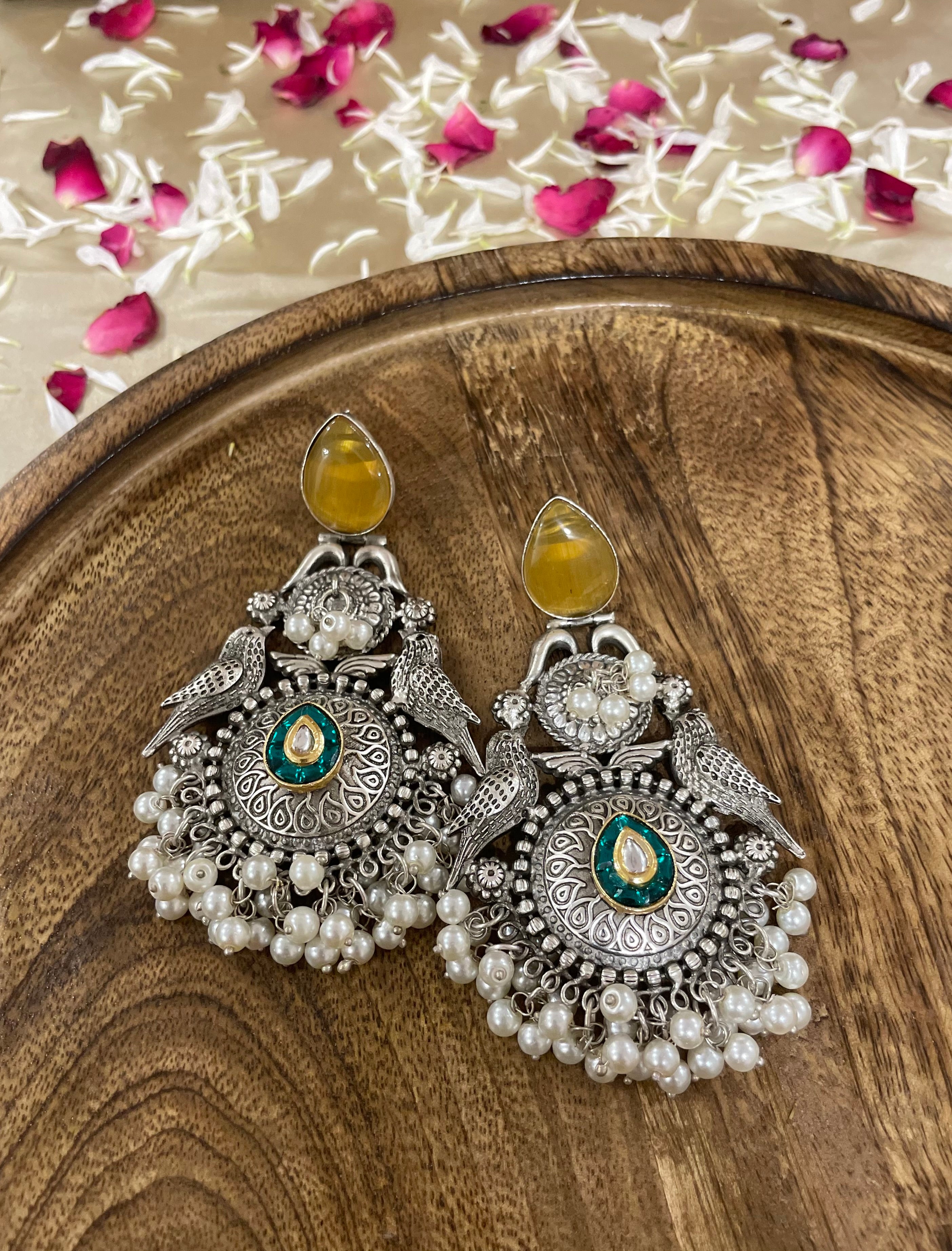 Pihu brass jhumkas