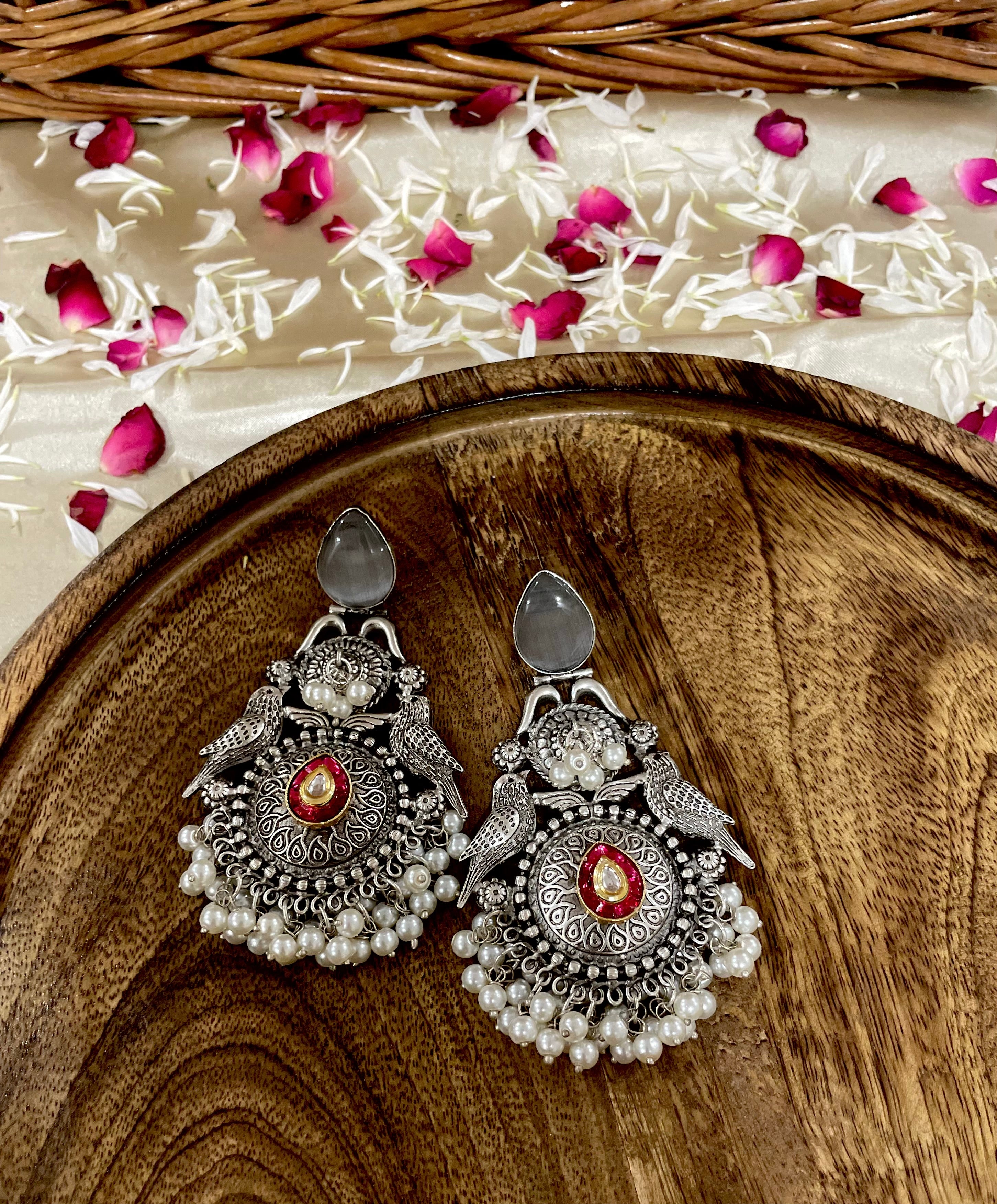 Pihu brass jhumkas