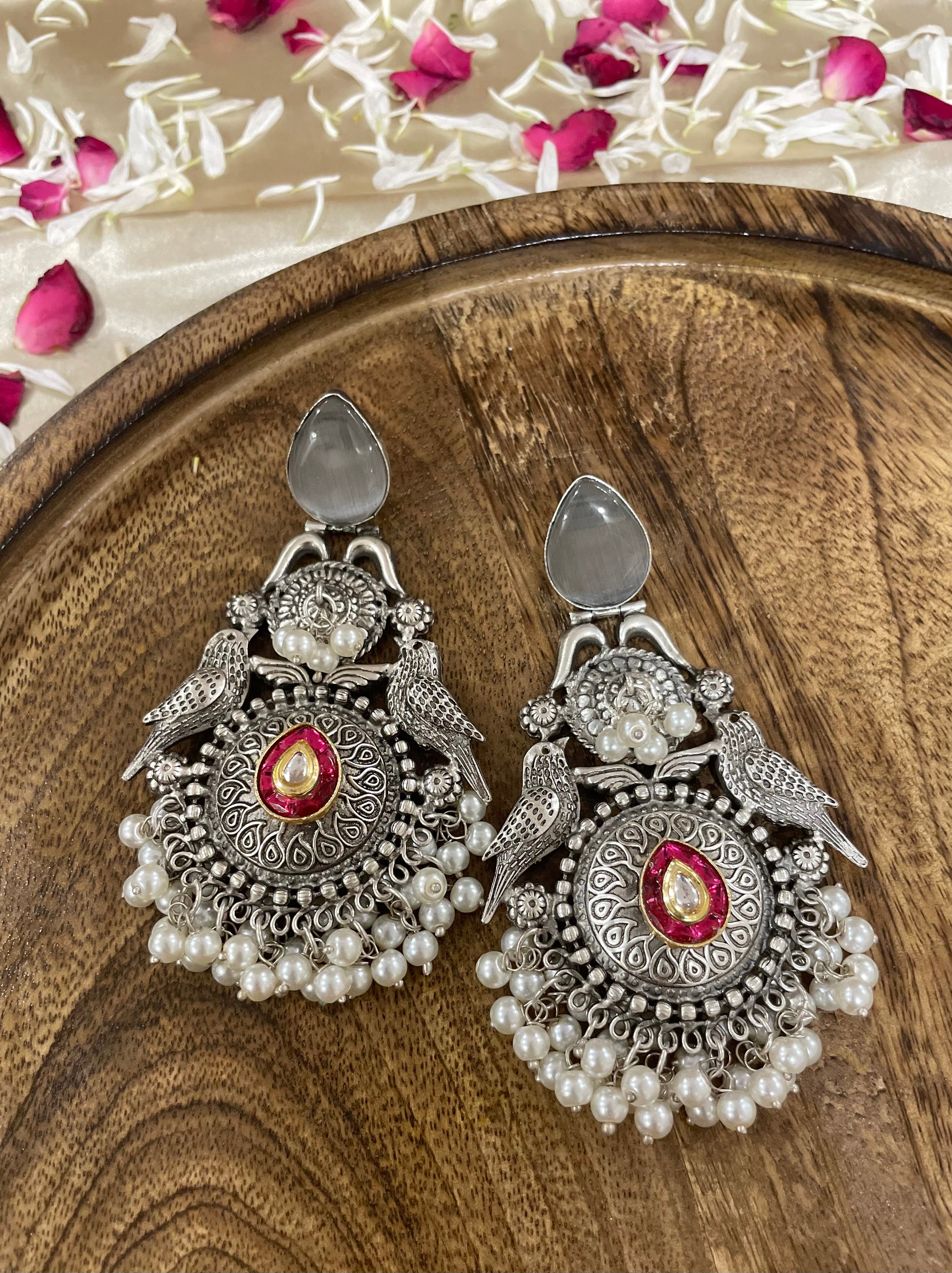 Pihu brass jhumkas