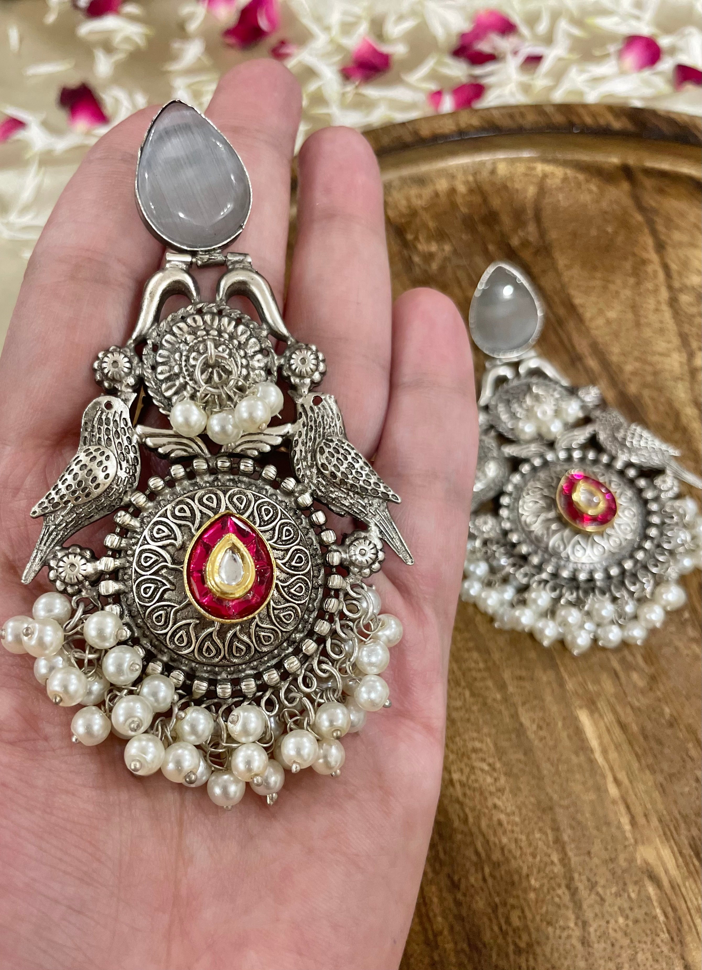 Pihu brass jhumkas